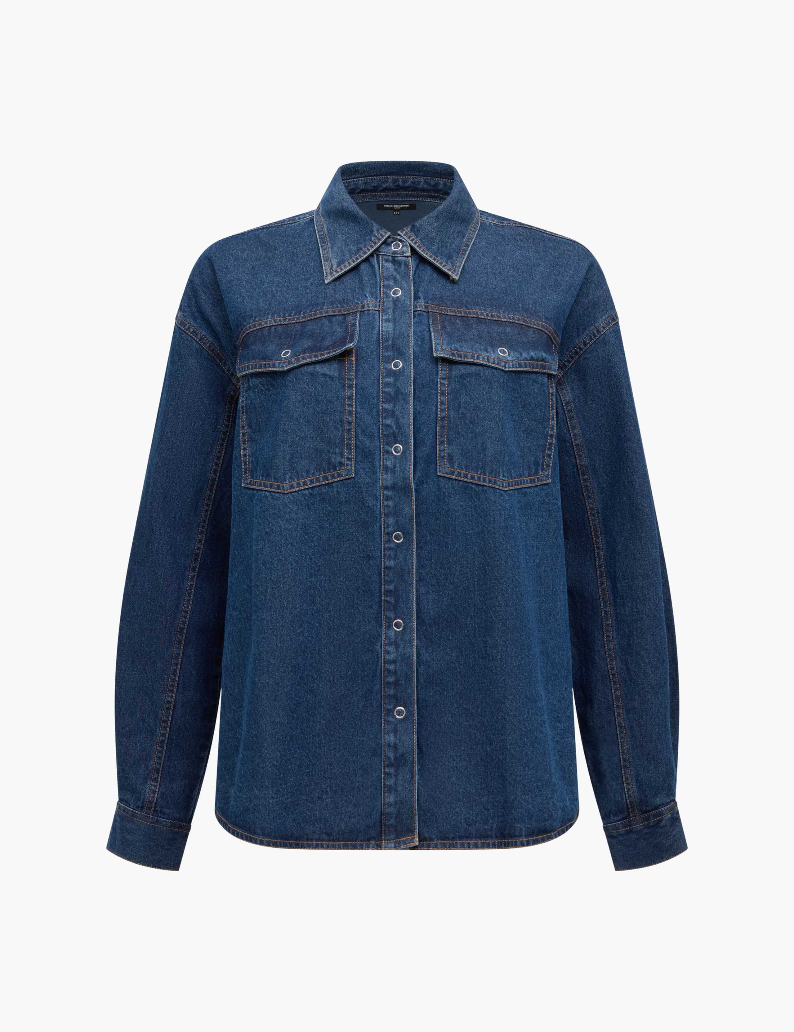 Denim Collared Pocket Detail Shirt 2 of 6