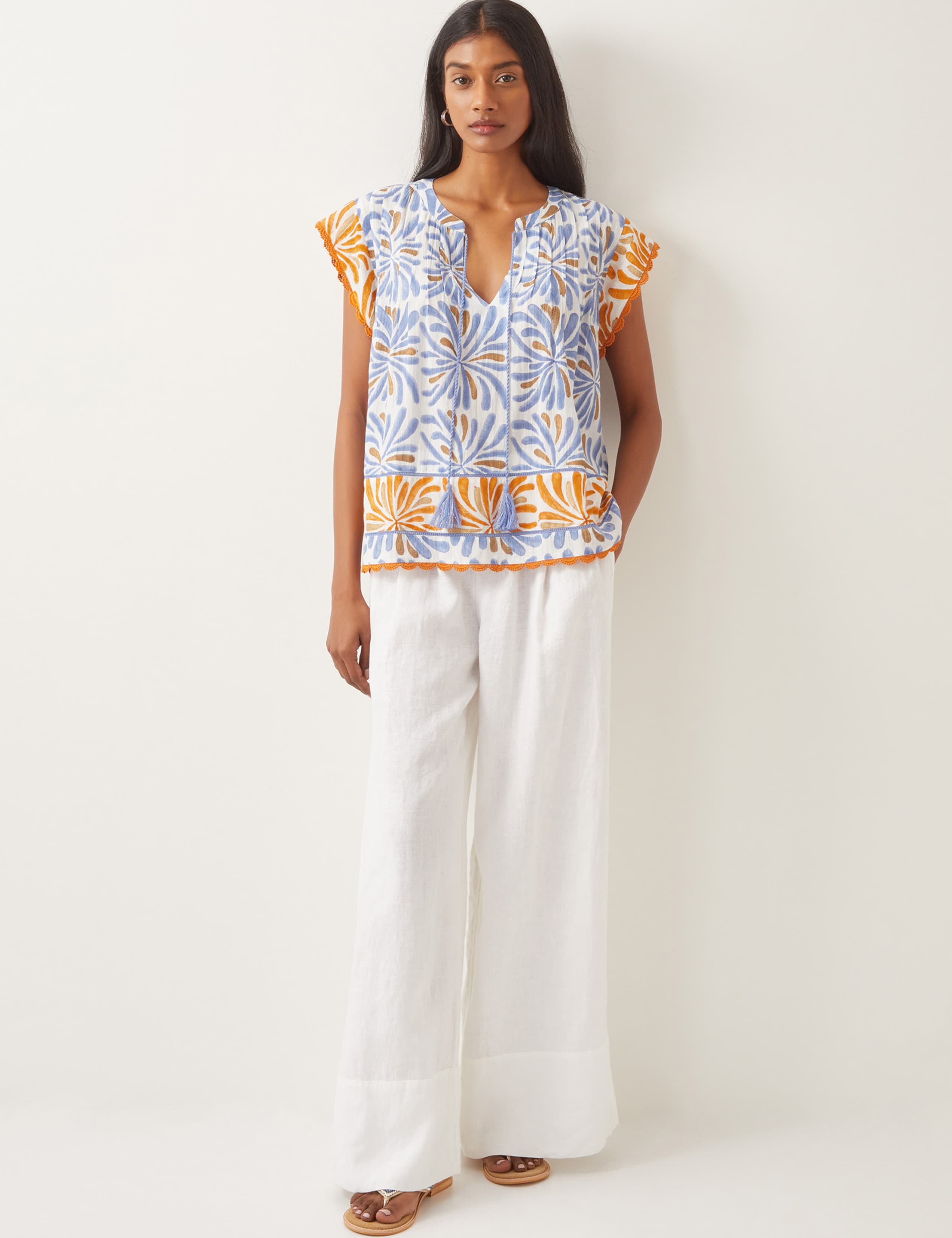 Printed V-Neck Top 4 of 5