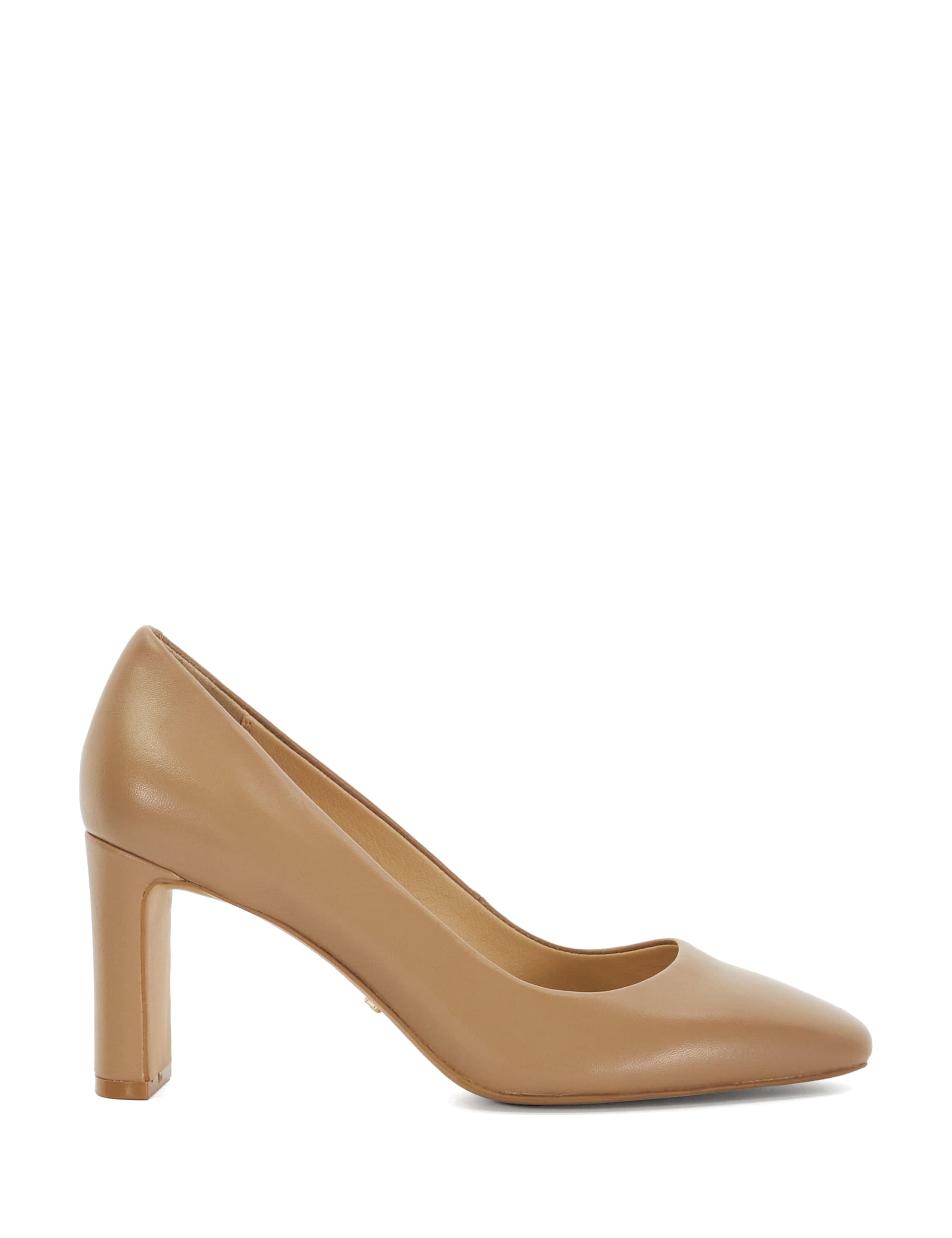 Suede Slip On Block Heel Court Shoes 1 of 4