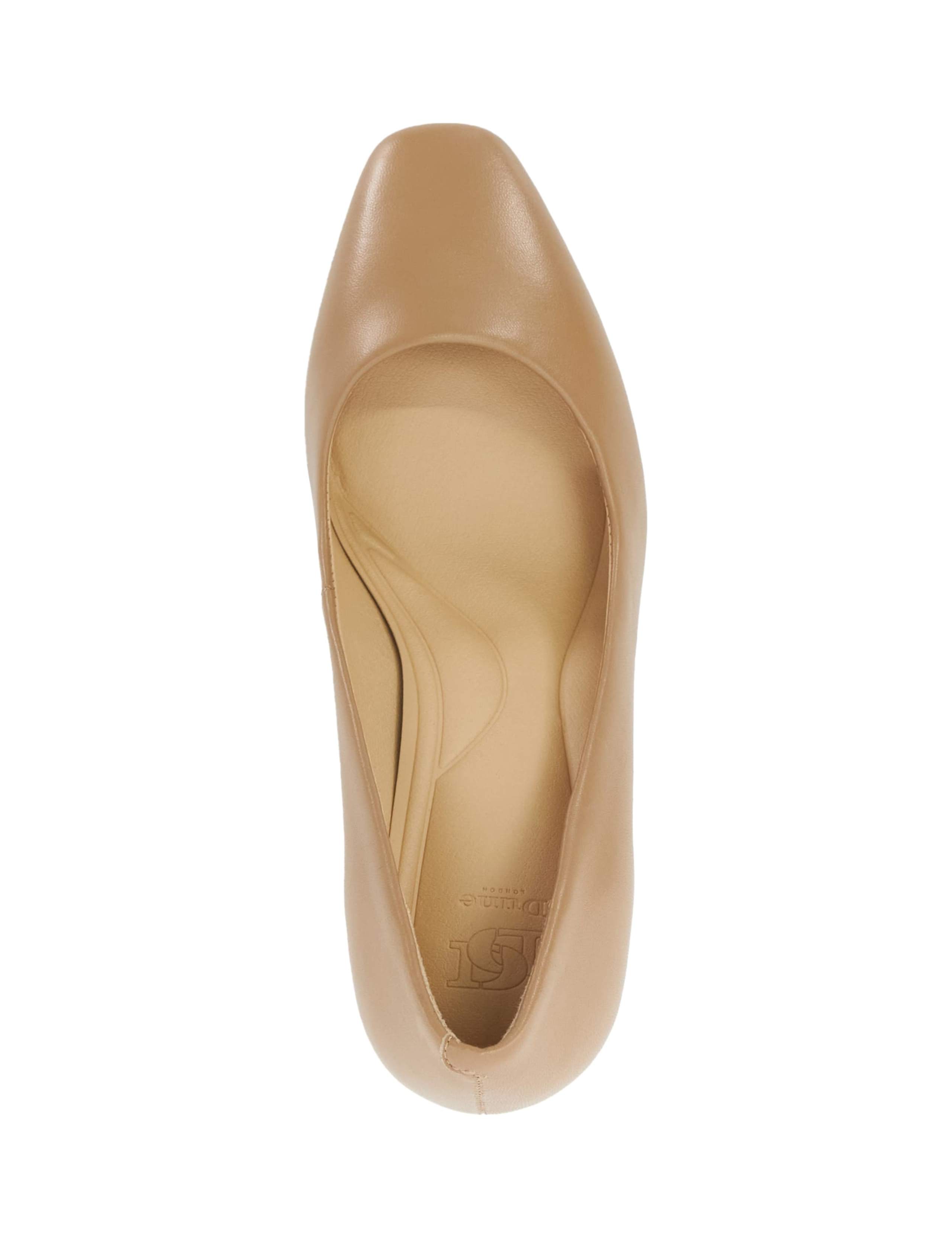 Suede Slip On Block Heel Court Shoes 2 of 4
