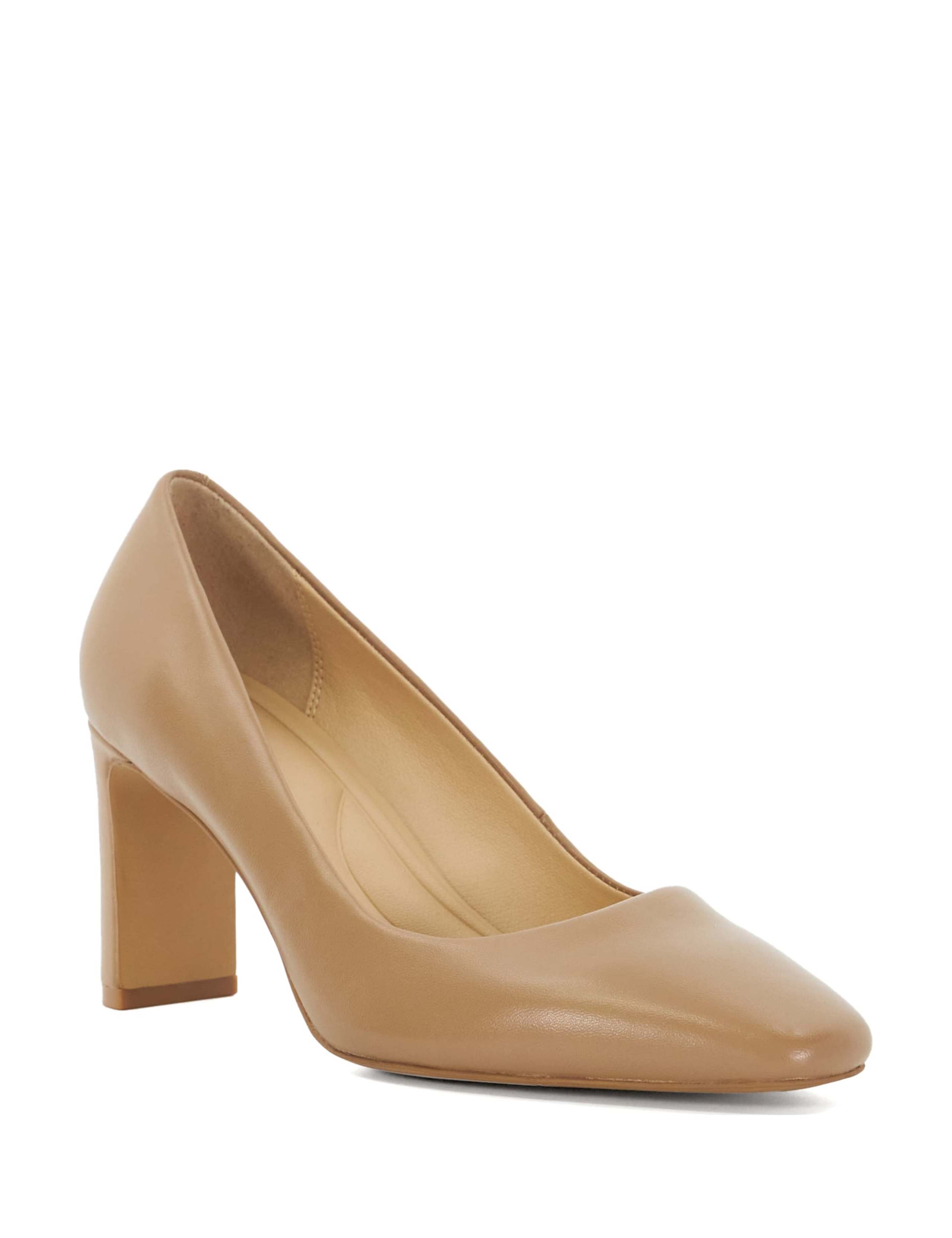 Suede Slip On Block Heel Court Shoes 3 of 4