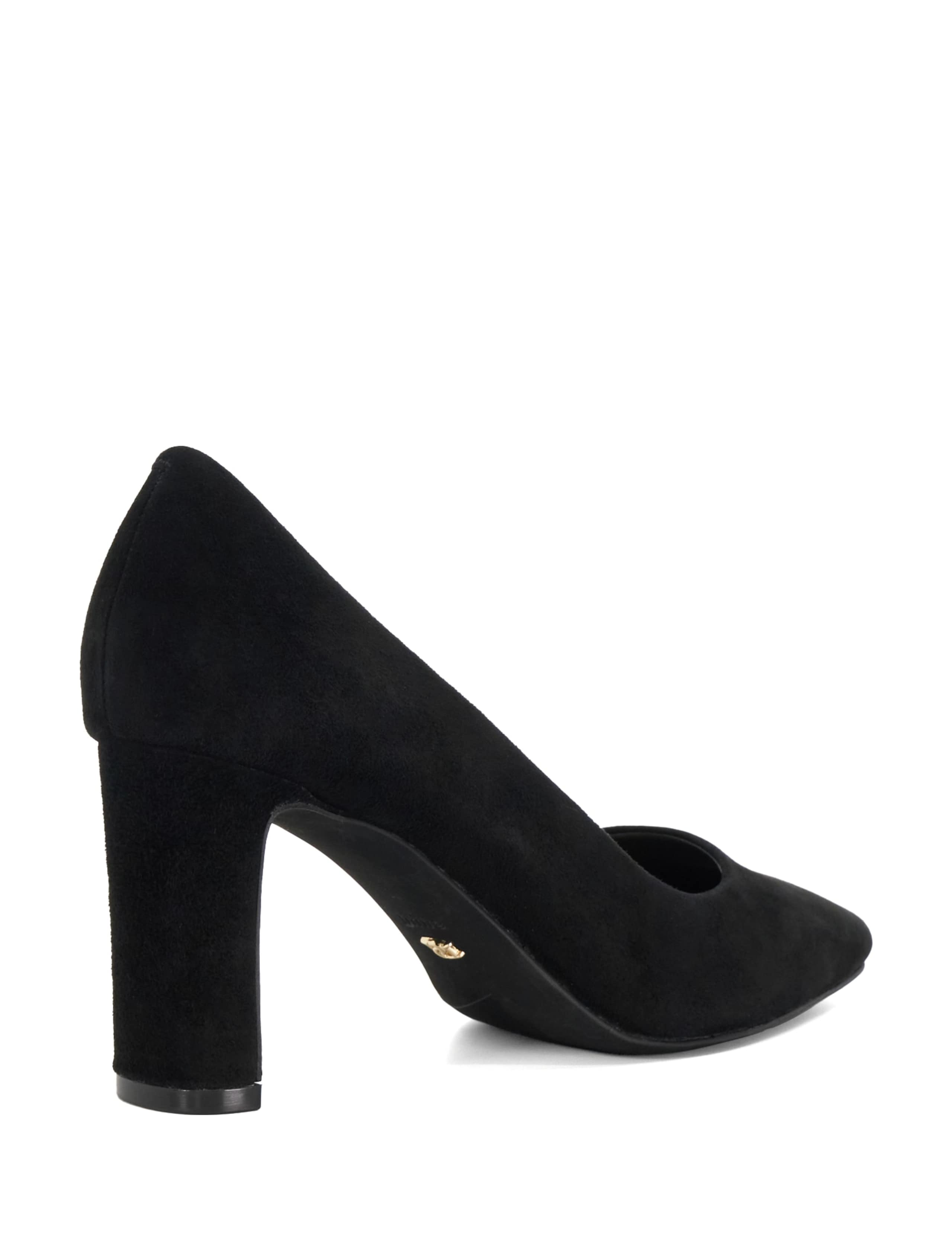 Suede Slip On Block Heel Court Shoes 4 of 4