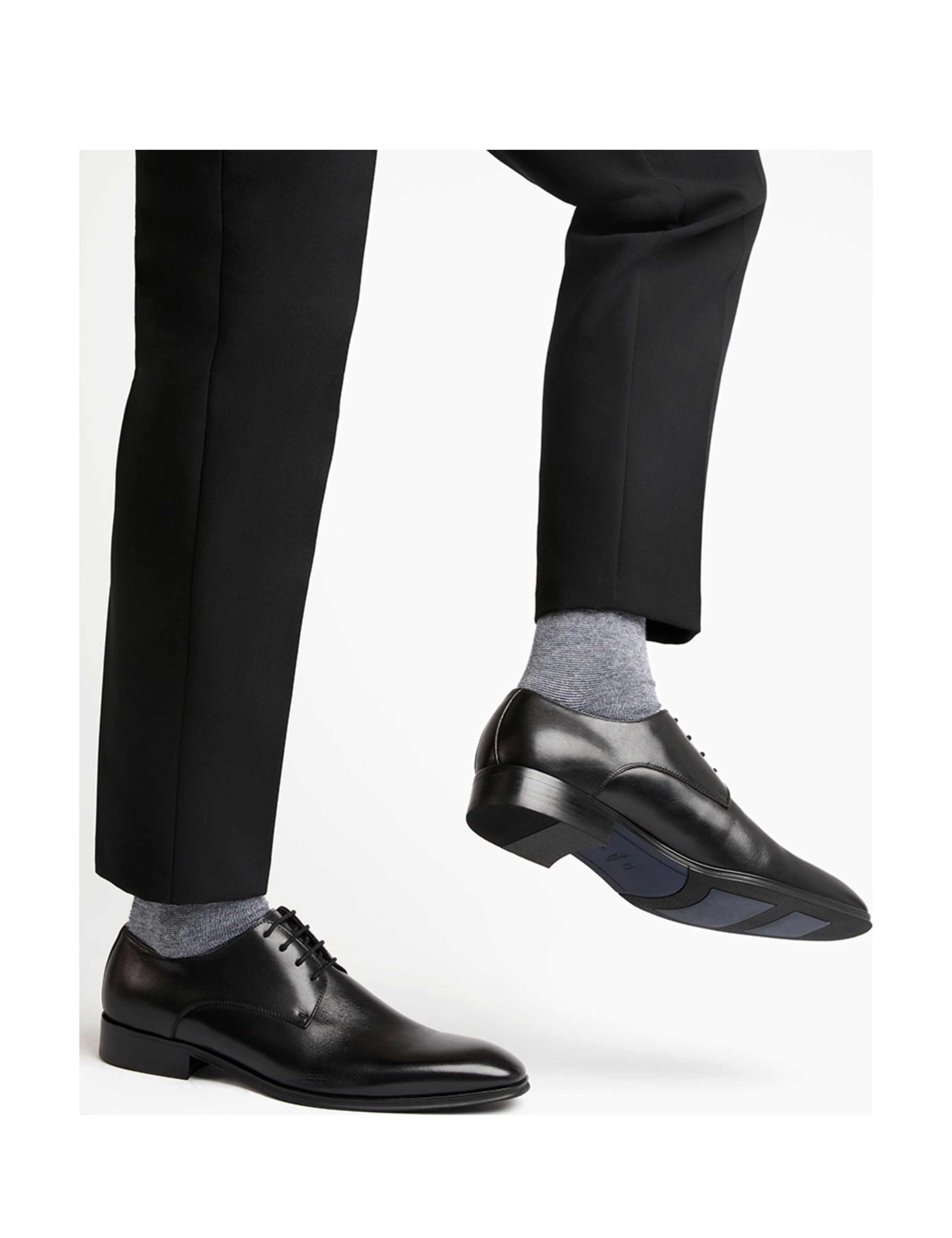 Wide Fit Leather Derby Shoes 2 of 5