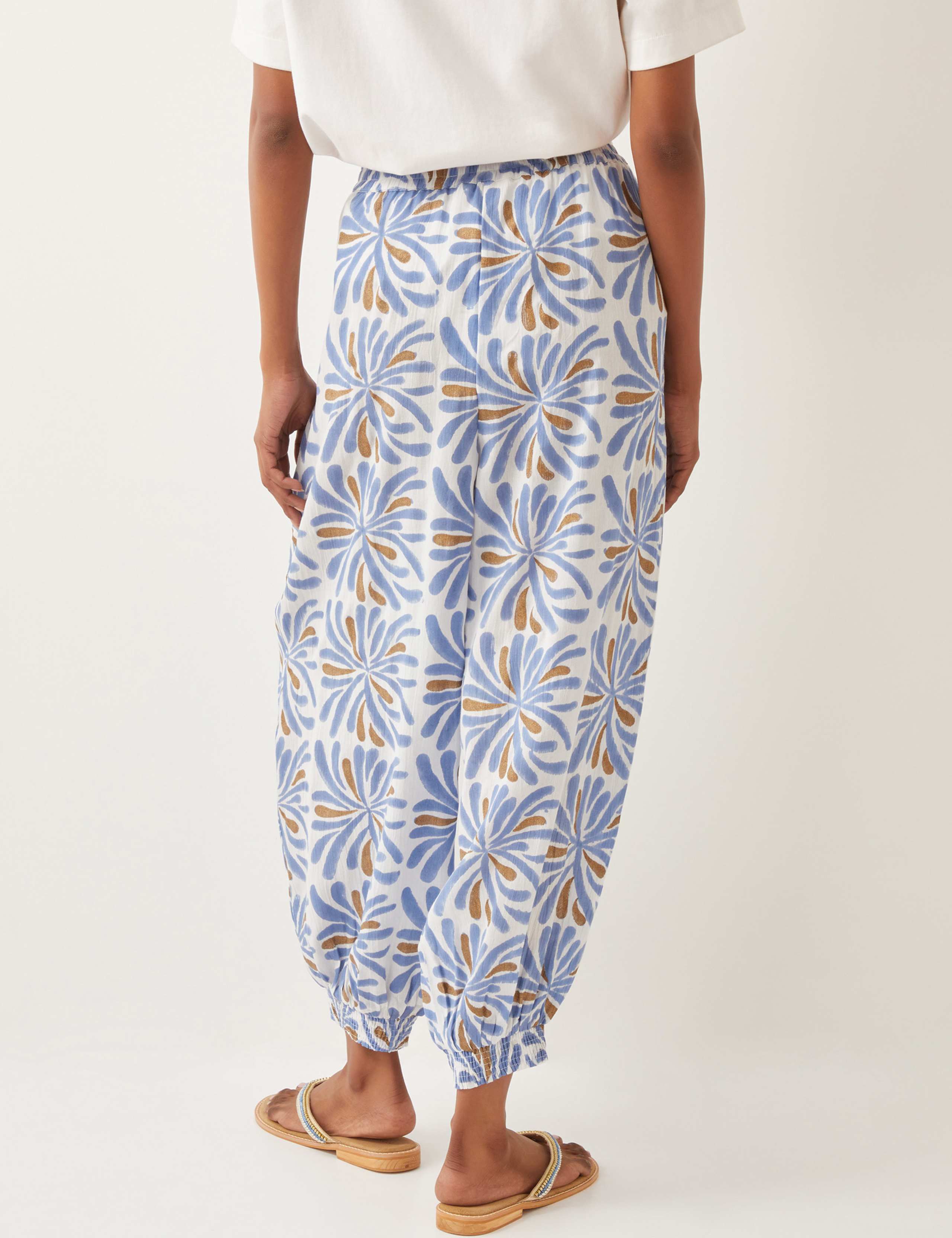 Printed Elasticated Waist Cuffed Trousers 5 of 5