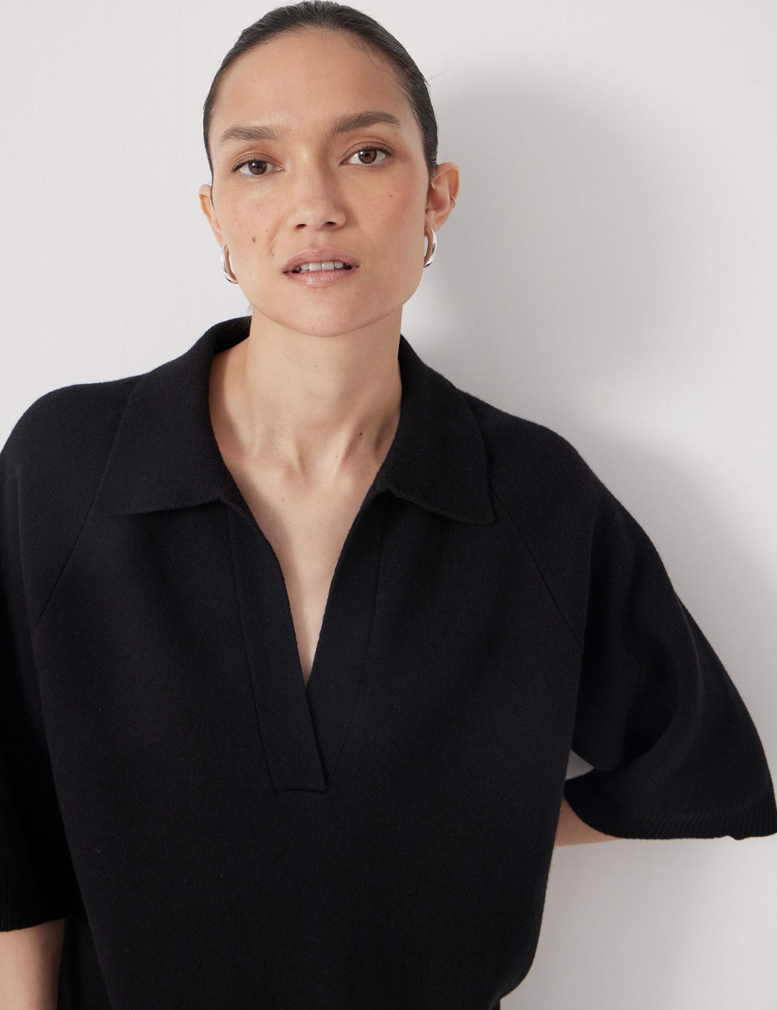 Plisse Collared Knitted  Dress 6 of 6