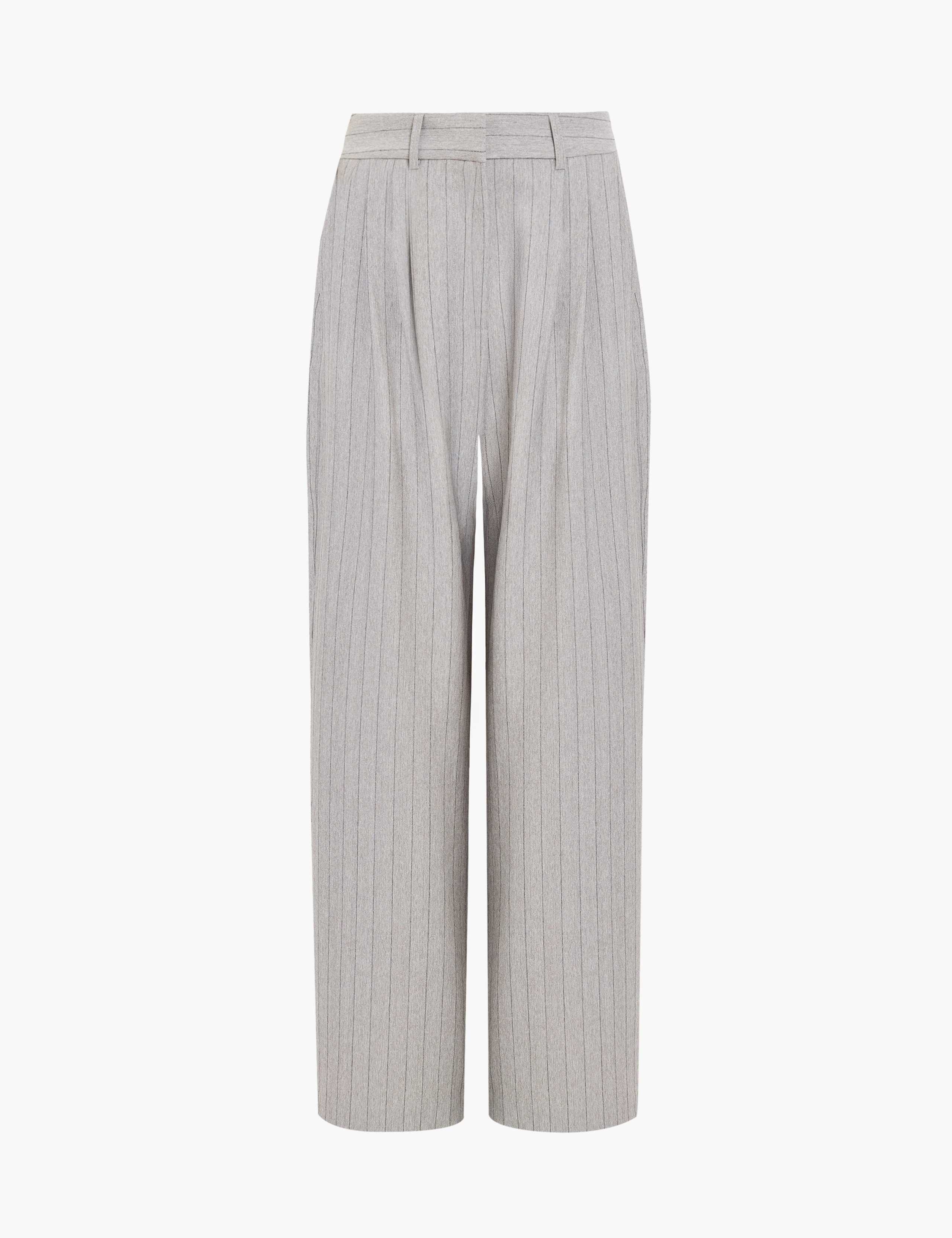 Pinstripe Wide Leg Trousers 2 of 6