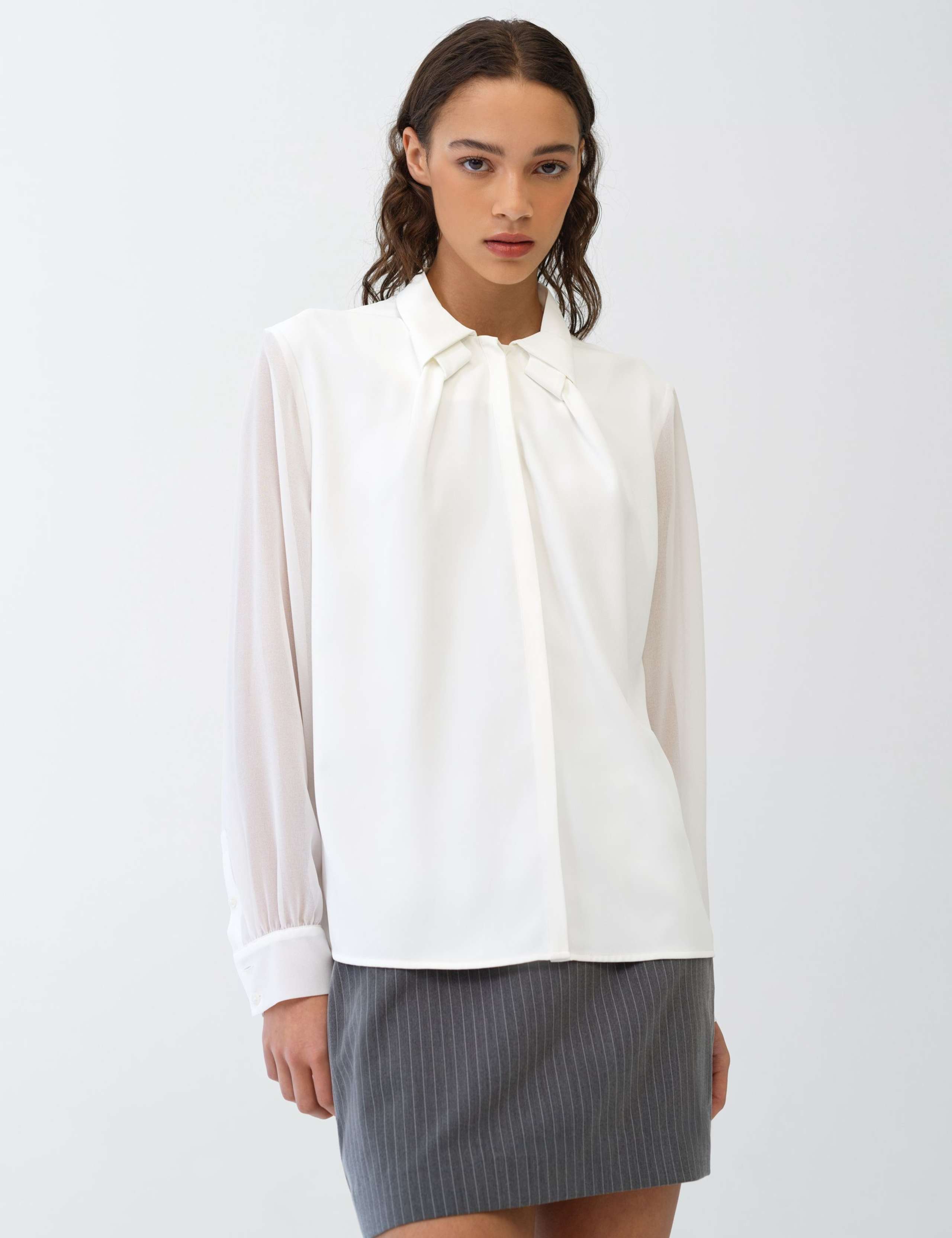 Crepe Collar Detail Shirt 1 of 5