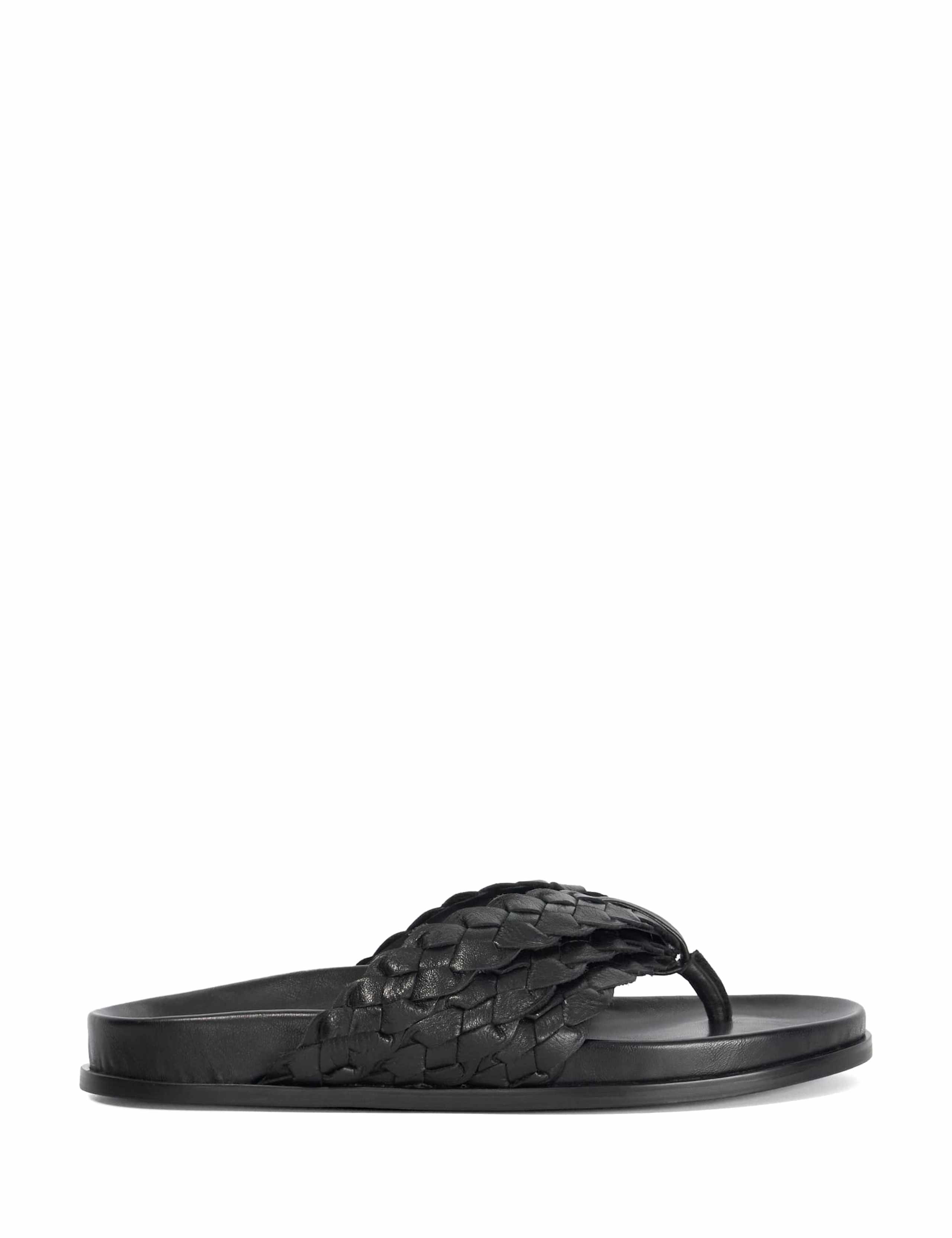 Leather Woven Falt Sandals 1 of 5