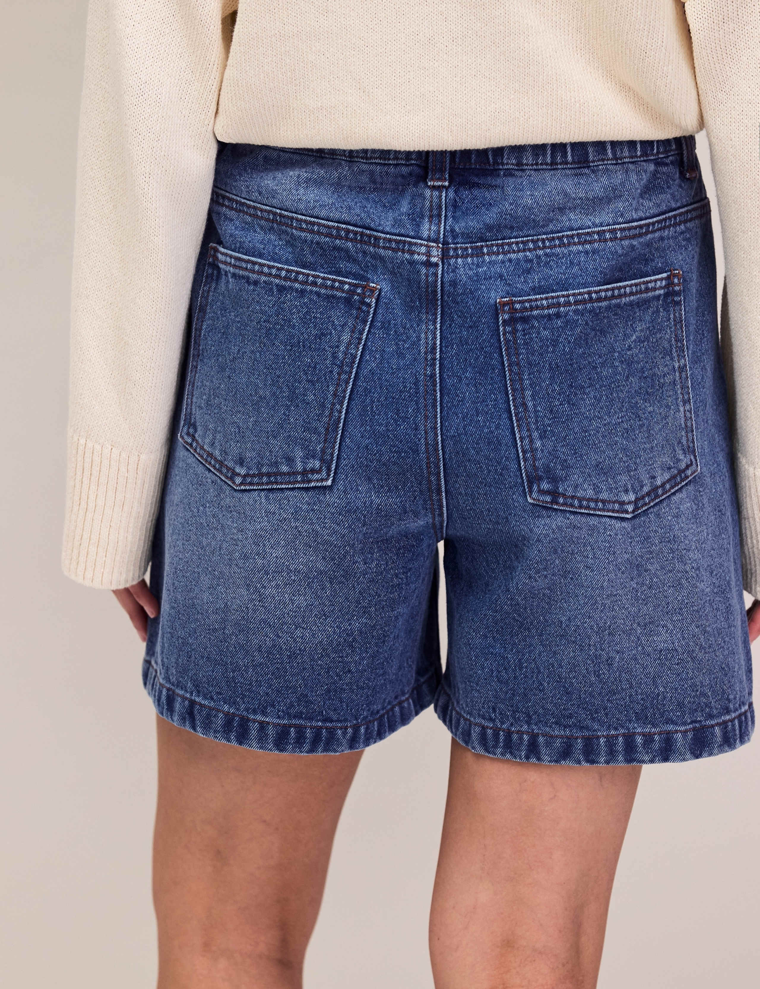 Denim Drawstring Shorts 3 of 5