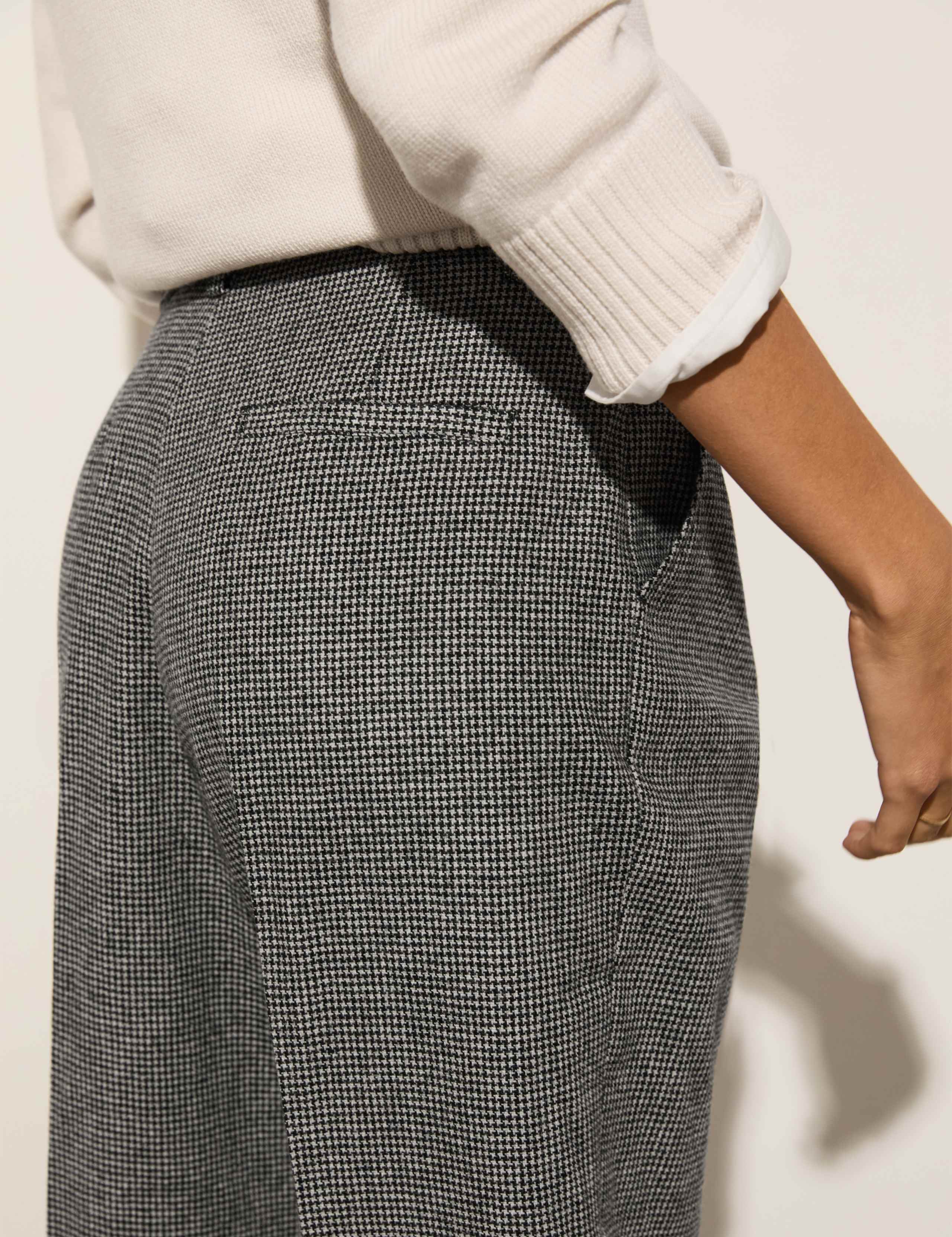 Wool Blend Straight Leg Trousers 4 of 4