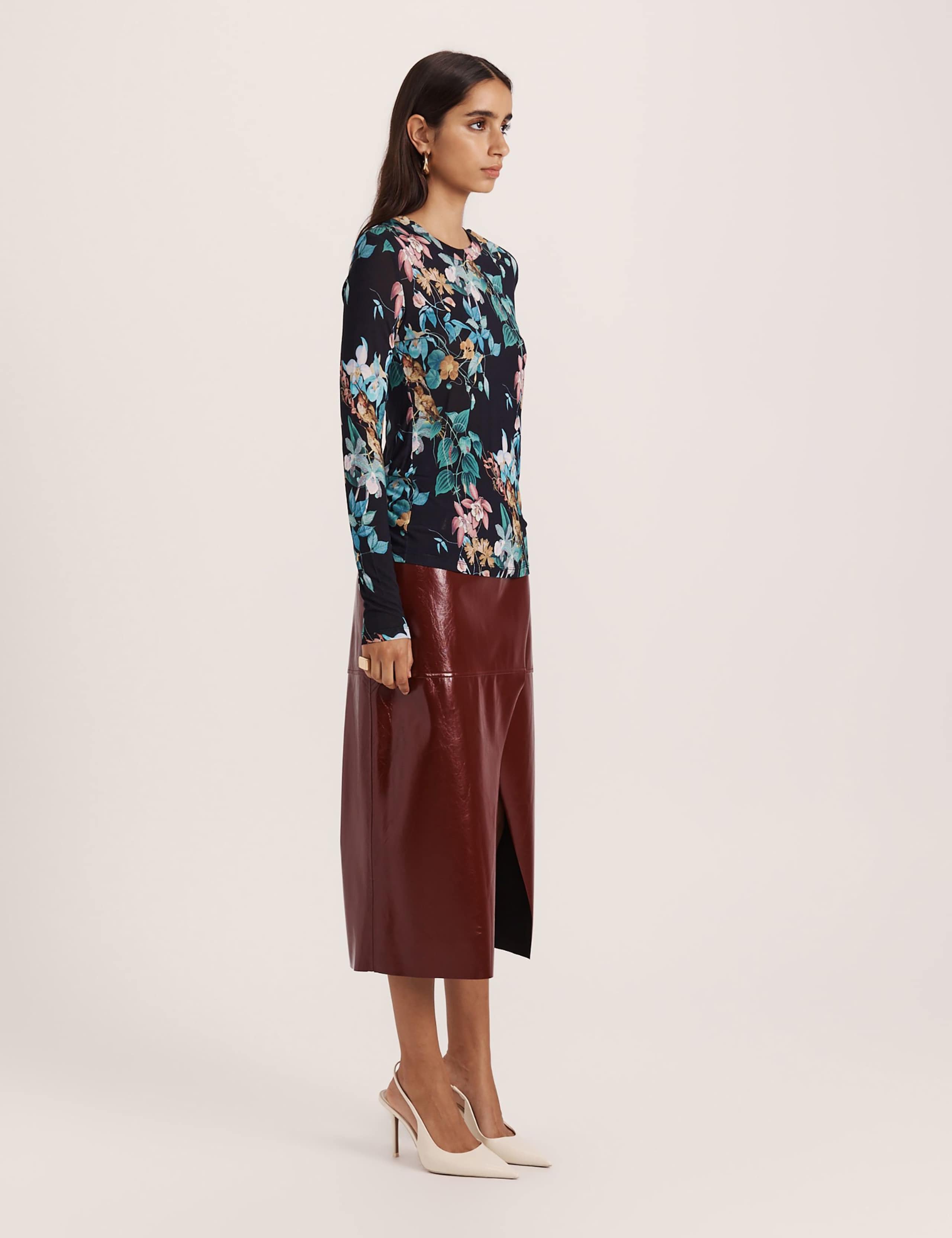 Pure Modal Floral Round Neck Top 2 of 3