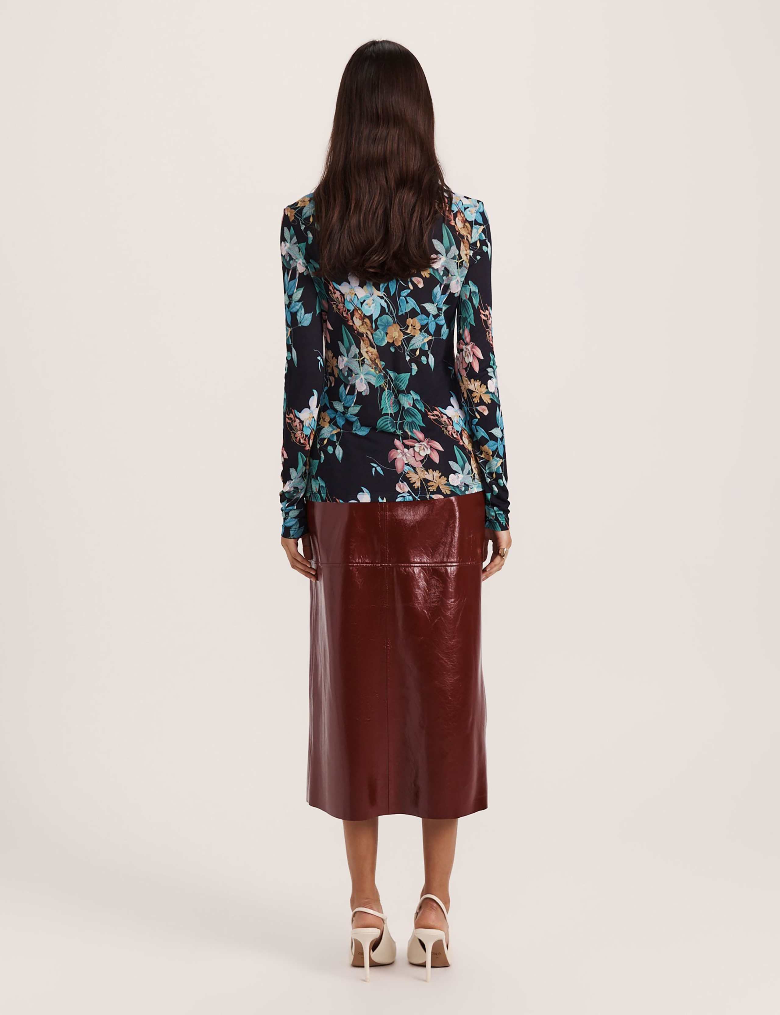 Pure Modal Floral Round Neck Top 3 of 3