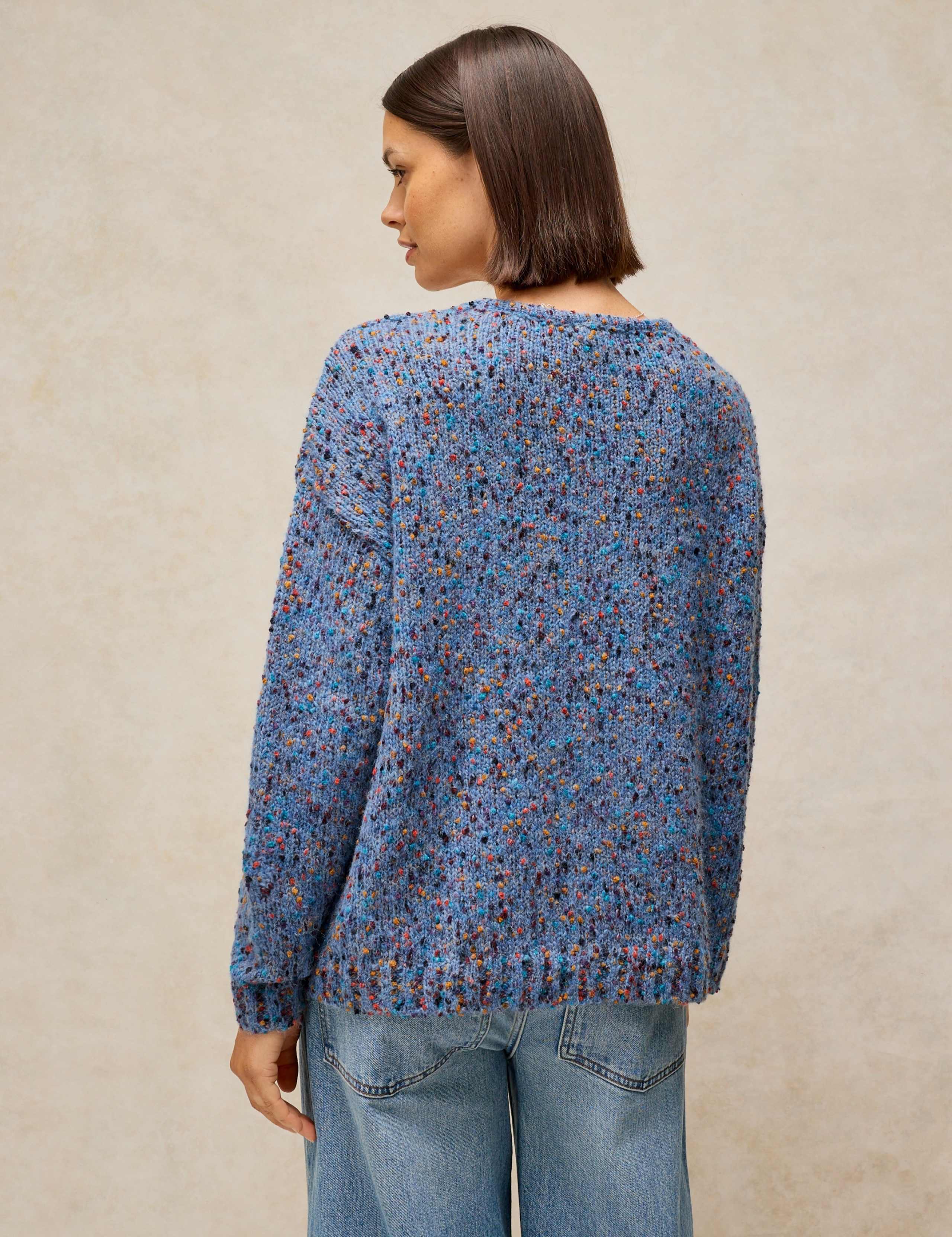 Textured Flecked V-Neck Jumper with Wool 4 of 6
