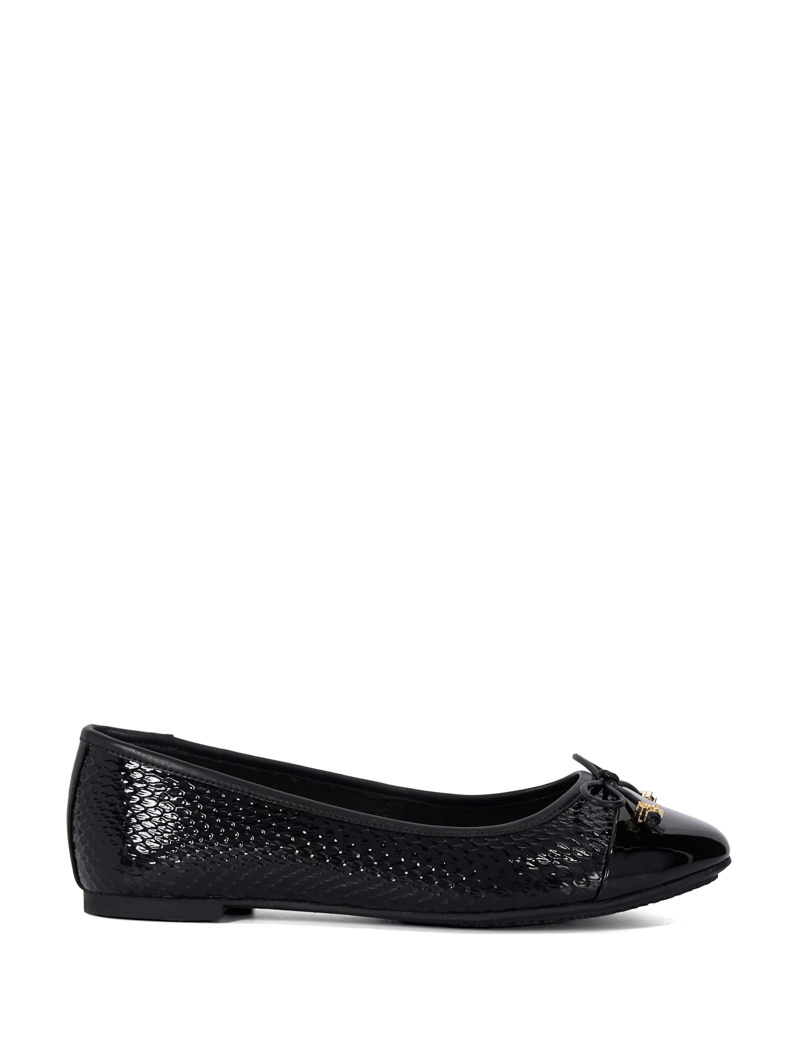 Wide Fit Textured Flat Ballet Pumps 1 of 5