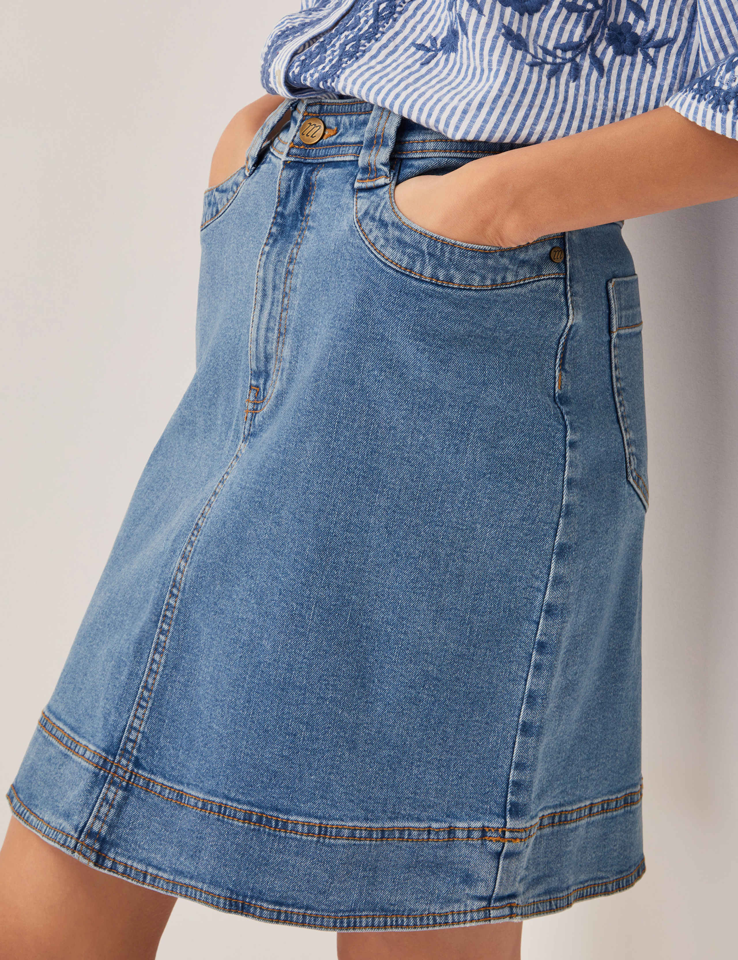 Denim Mini Skirt 3 of 4