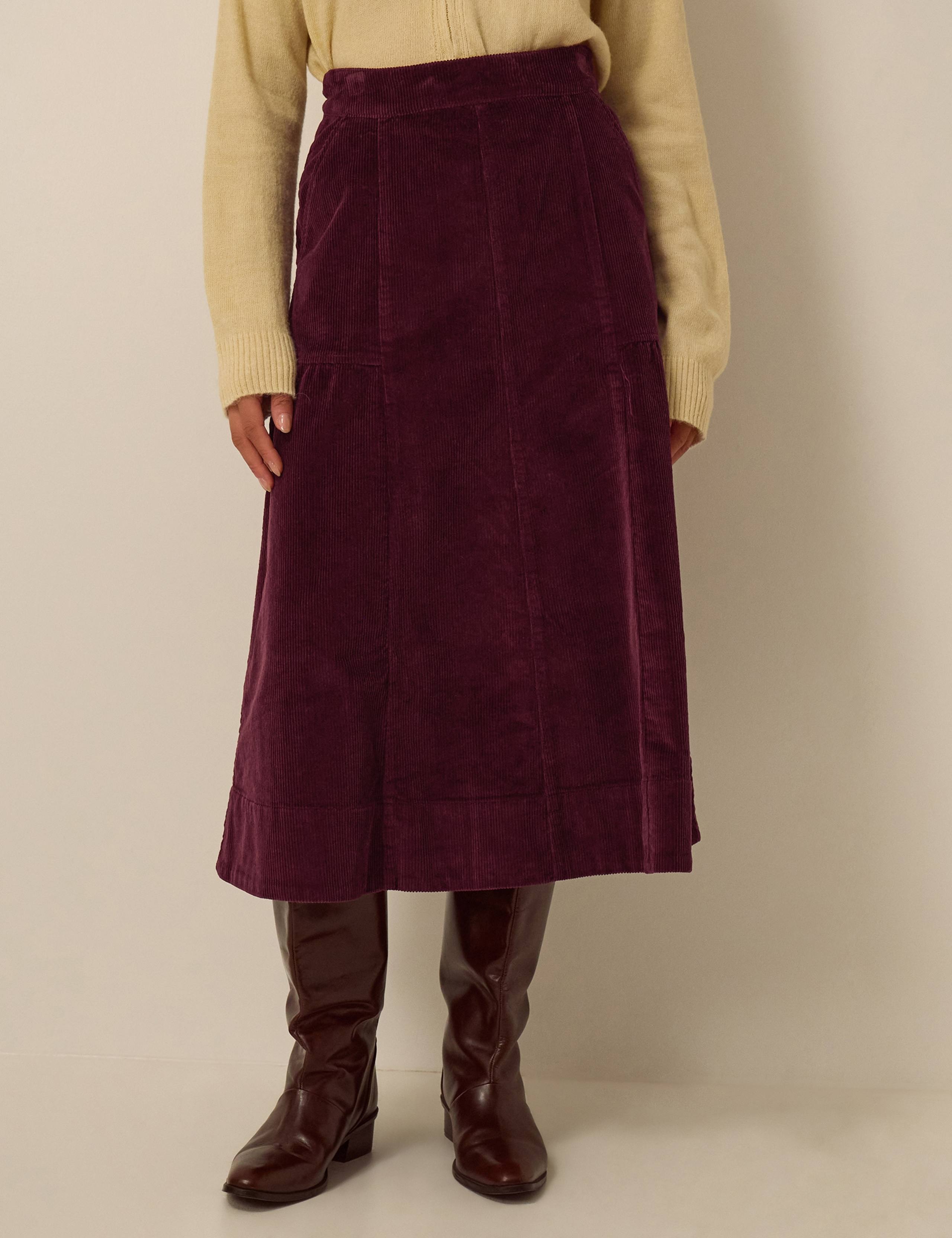 Cotton Rich A Line Midi Skirt 1 of 4