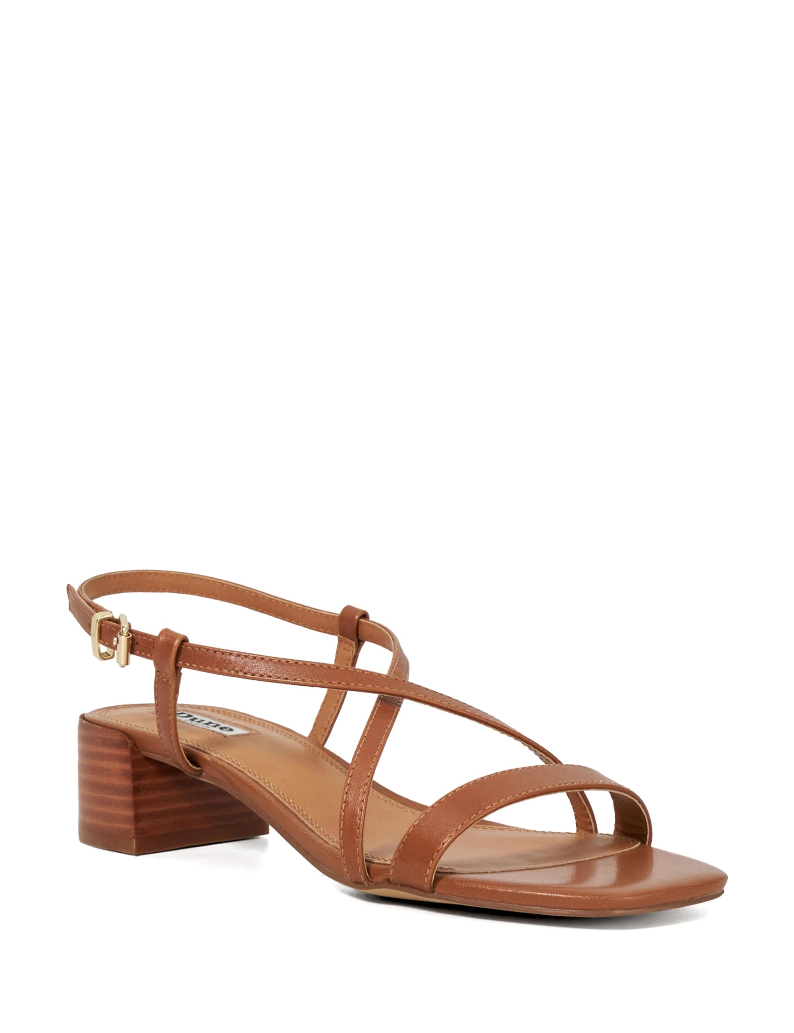 Leather Strappy Block Heel Sandals 3 of 5