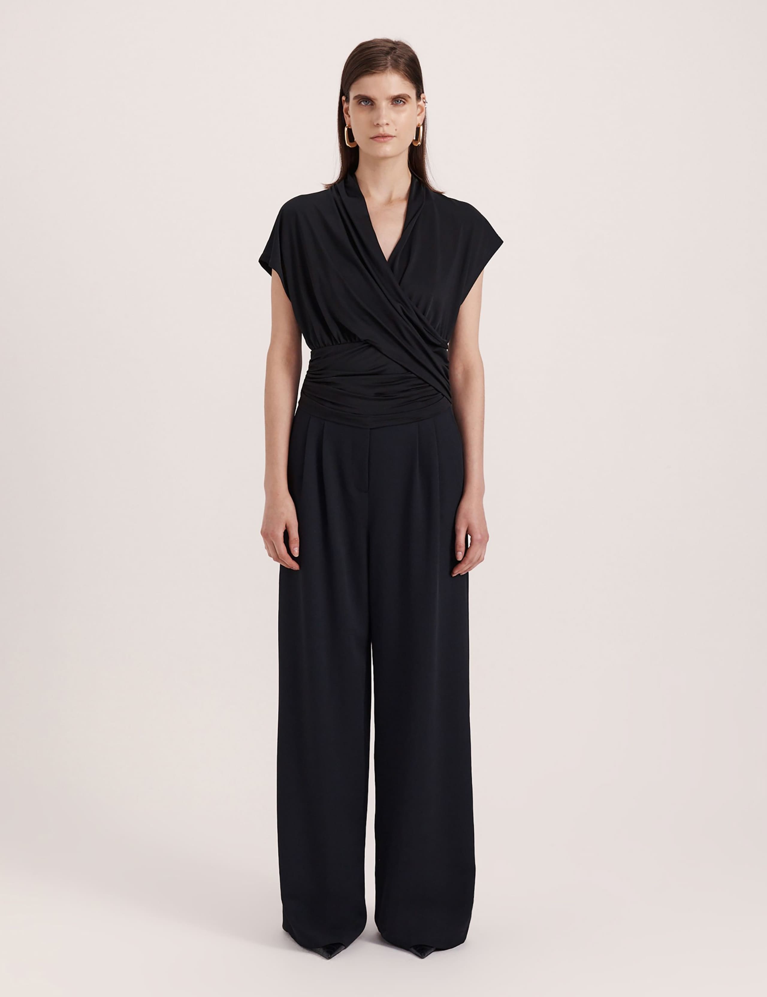 Draped V-Neck Wrap Top 2 of 8