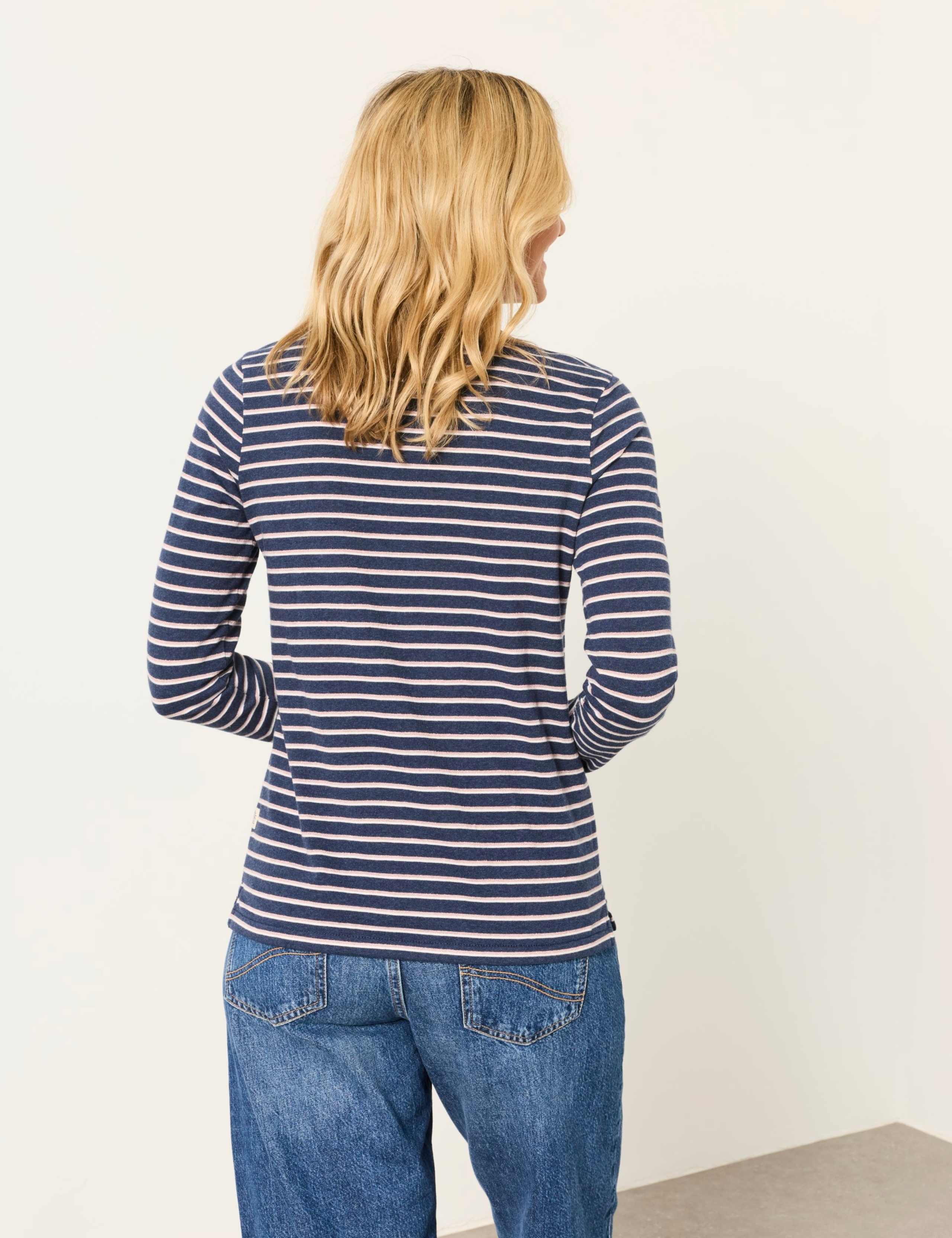 Breton Metallic Stripe Slim Fit T-Shirt 3 of 6