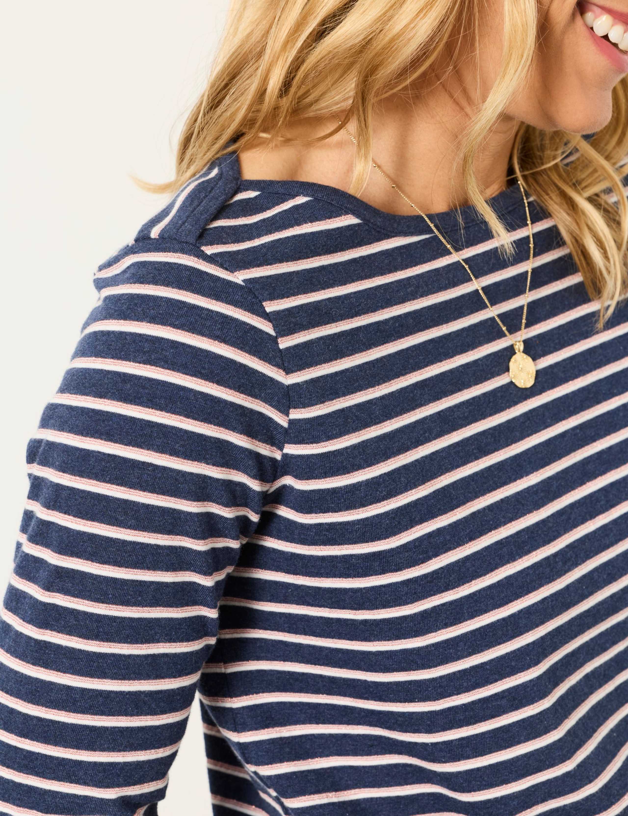 Breton Metallic Stripe Slim Fit T-Shirt 6 of 6