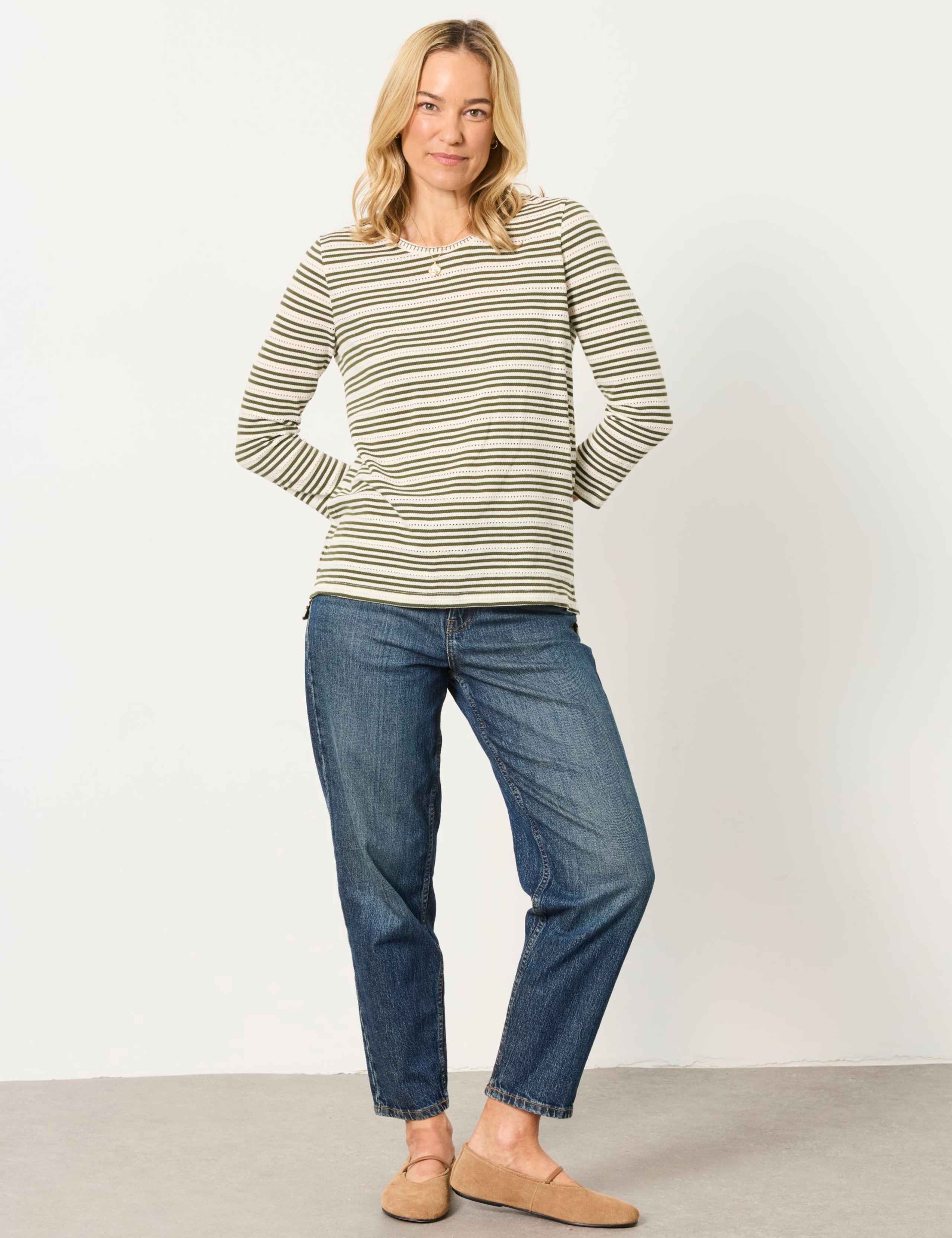 Pure Cotton Striped Top 1 of 6