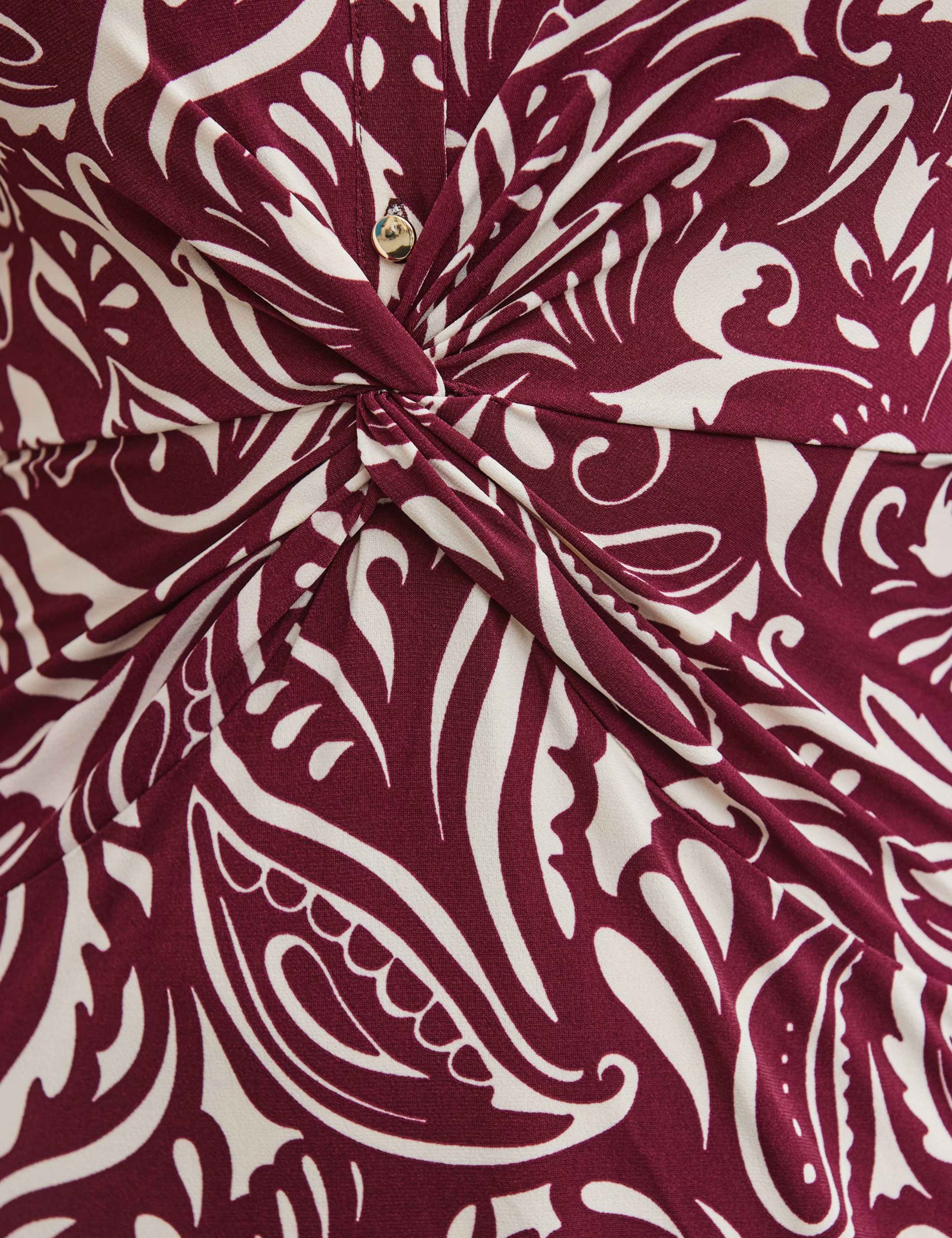 Paisley Twist Front Midi Shirt Dress 6 of 7
