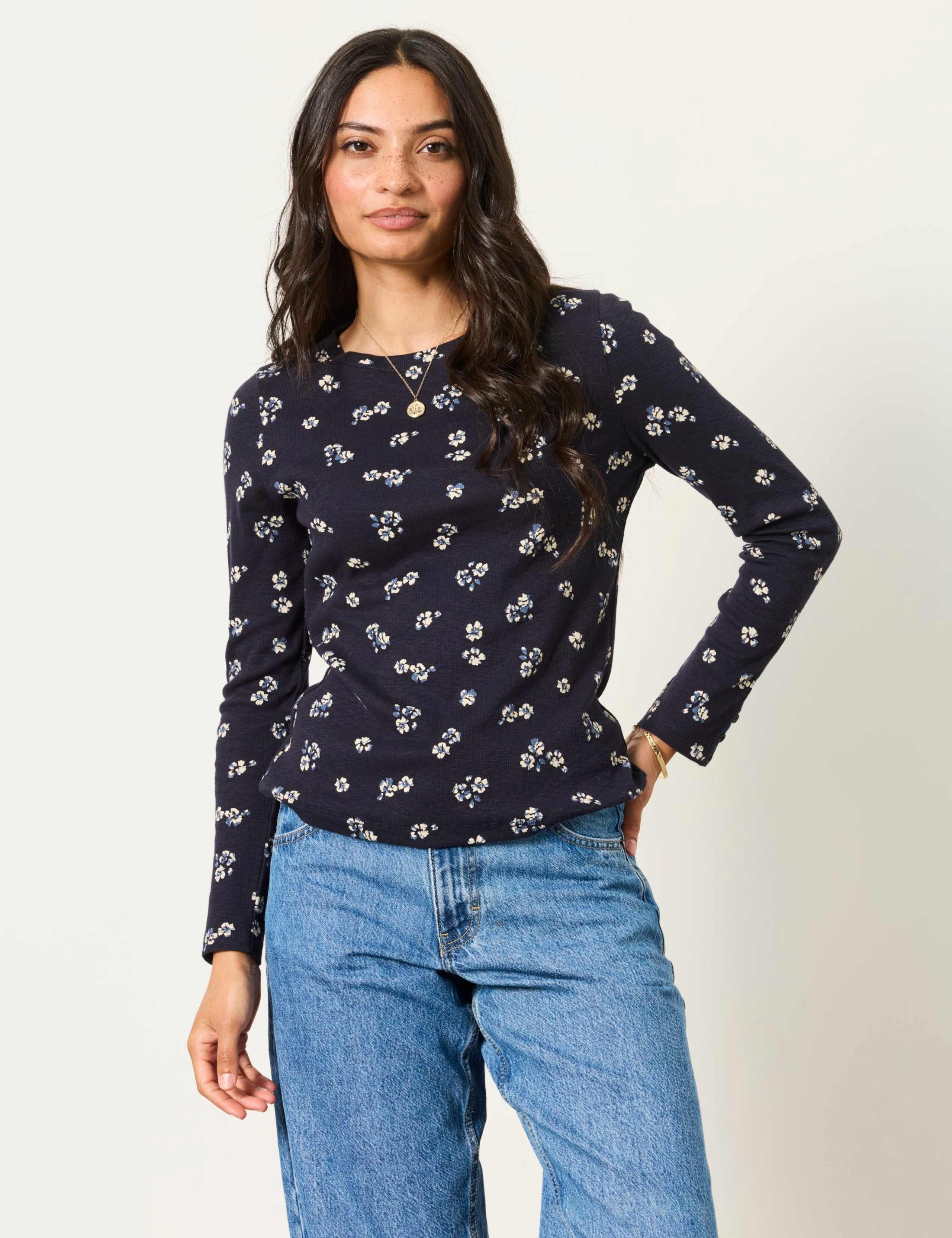 Cotton Rich Ditsy Floral Top 1 of 6
