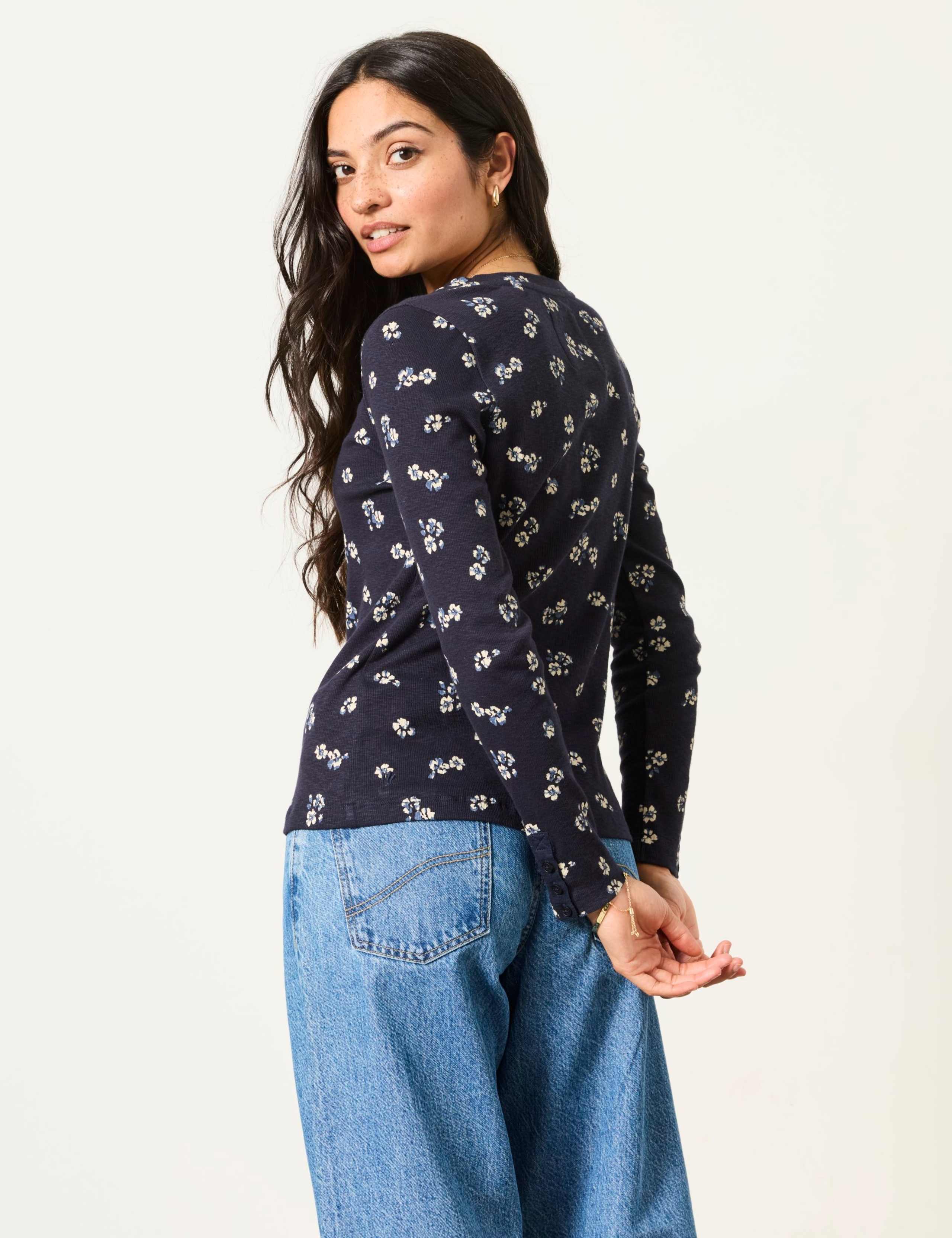 Cotton Rich Ditsy Floral Top 3 of 6