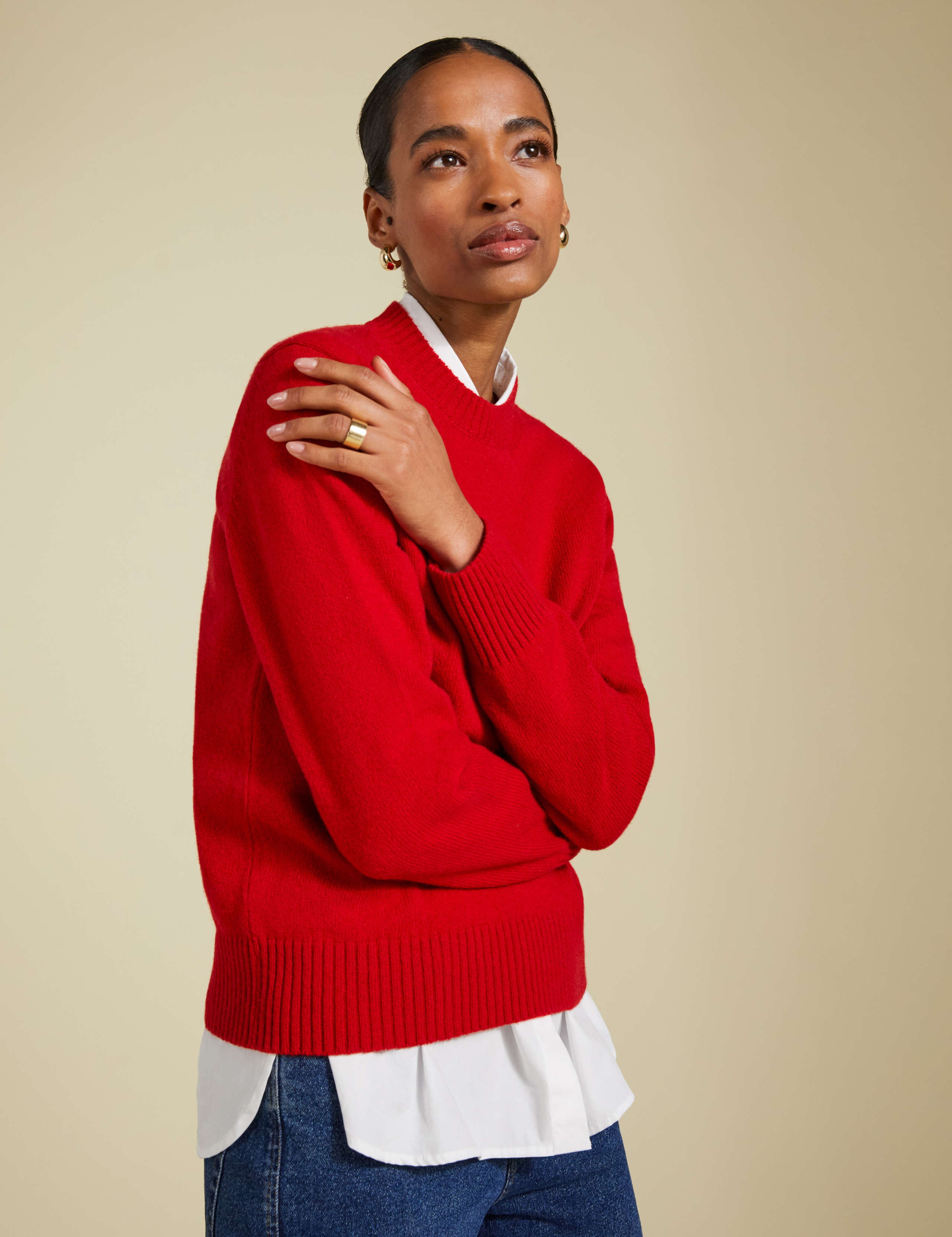 Merino Wool Blend Crew Neck Jumper 4 of 5