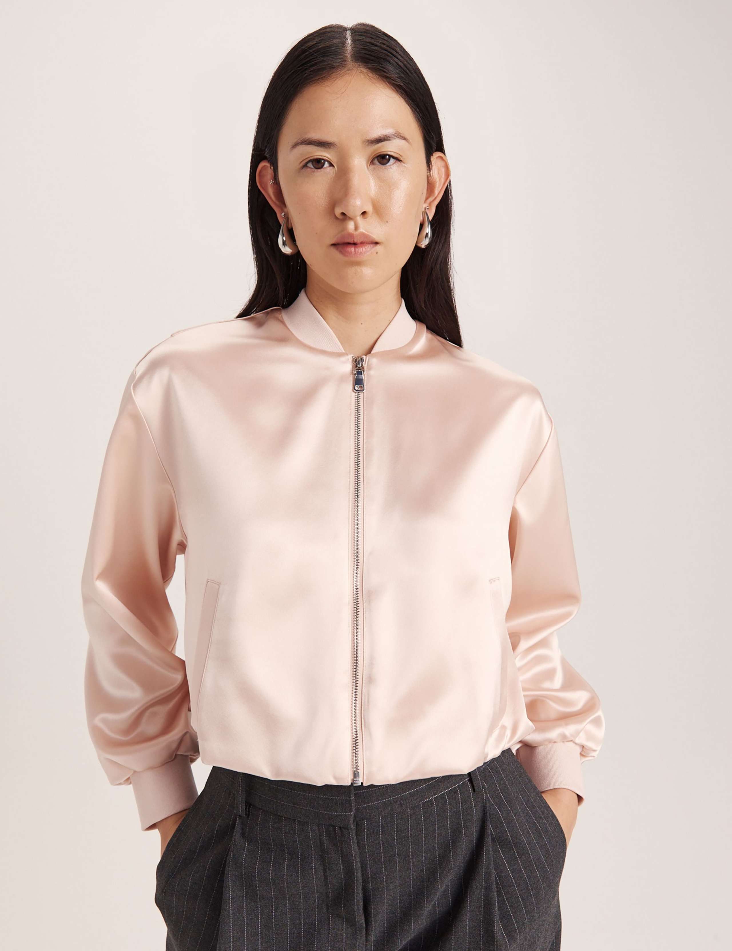 Satin Bomber Jacket 1 of 8