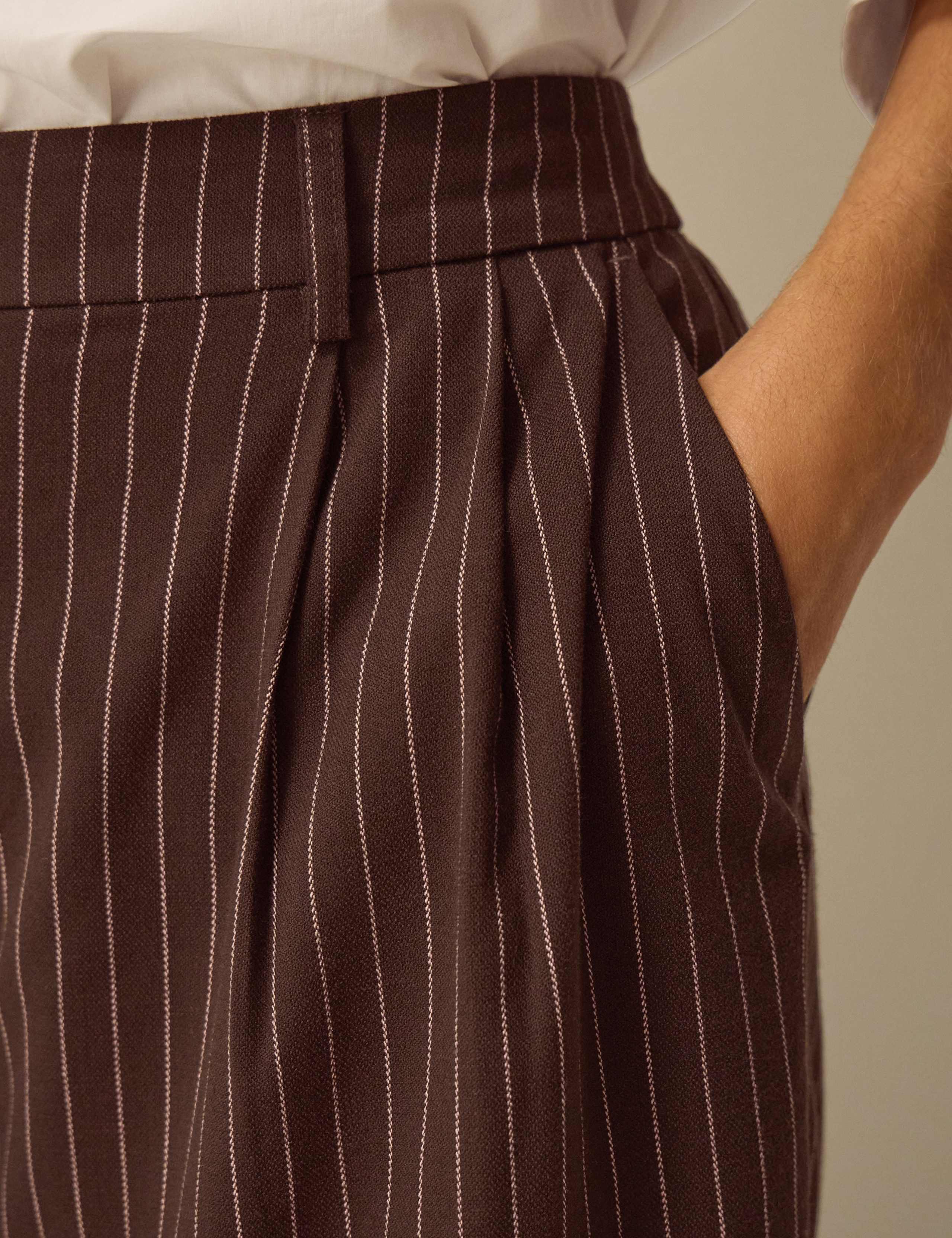 Pinstripe Wide Leg Trousers 4 of 5