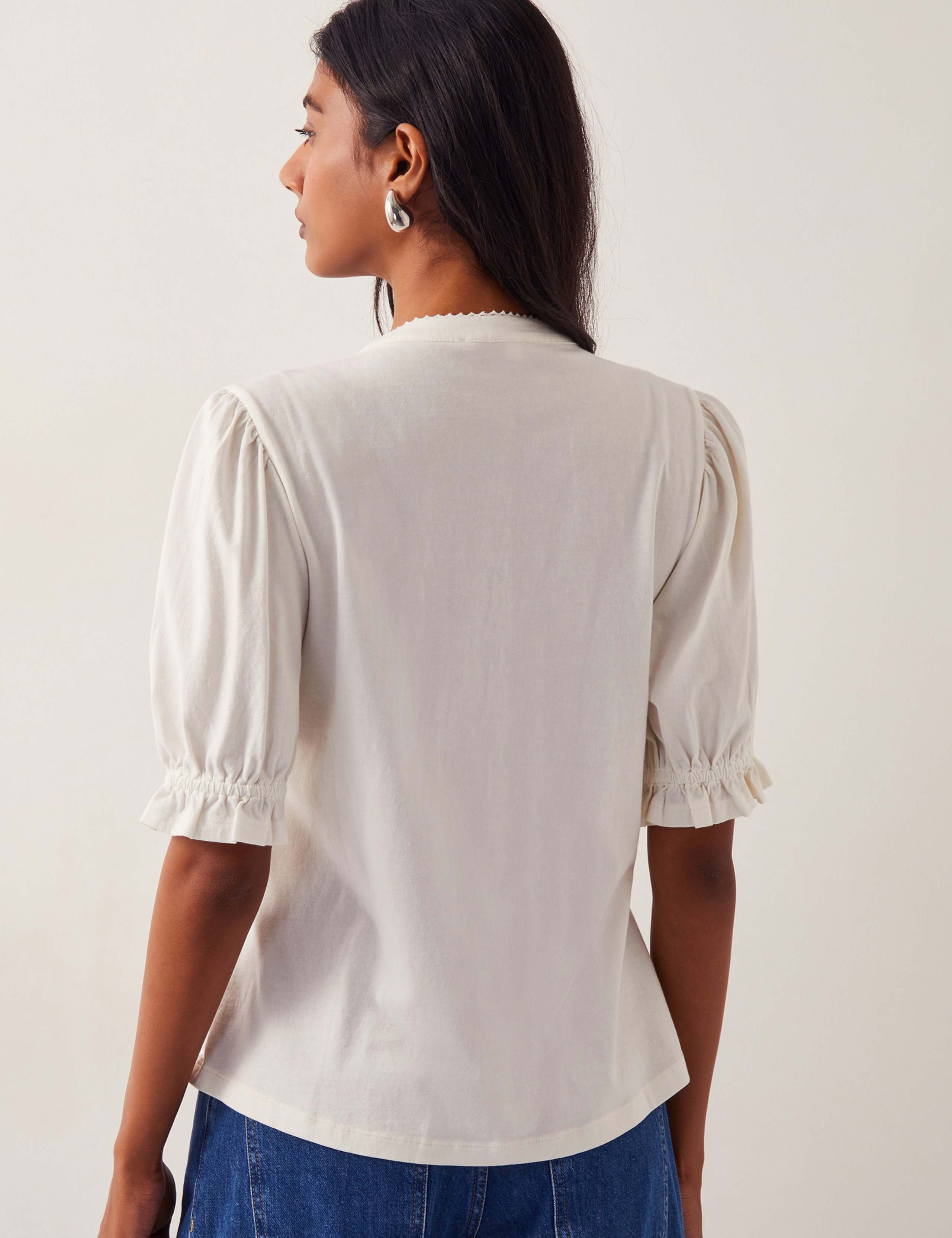 Pure Cotton Lace Insert Top 3 of 4
