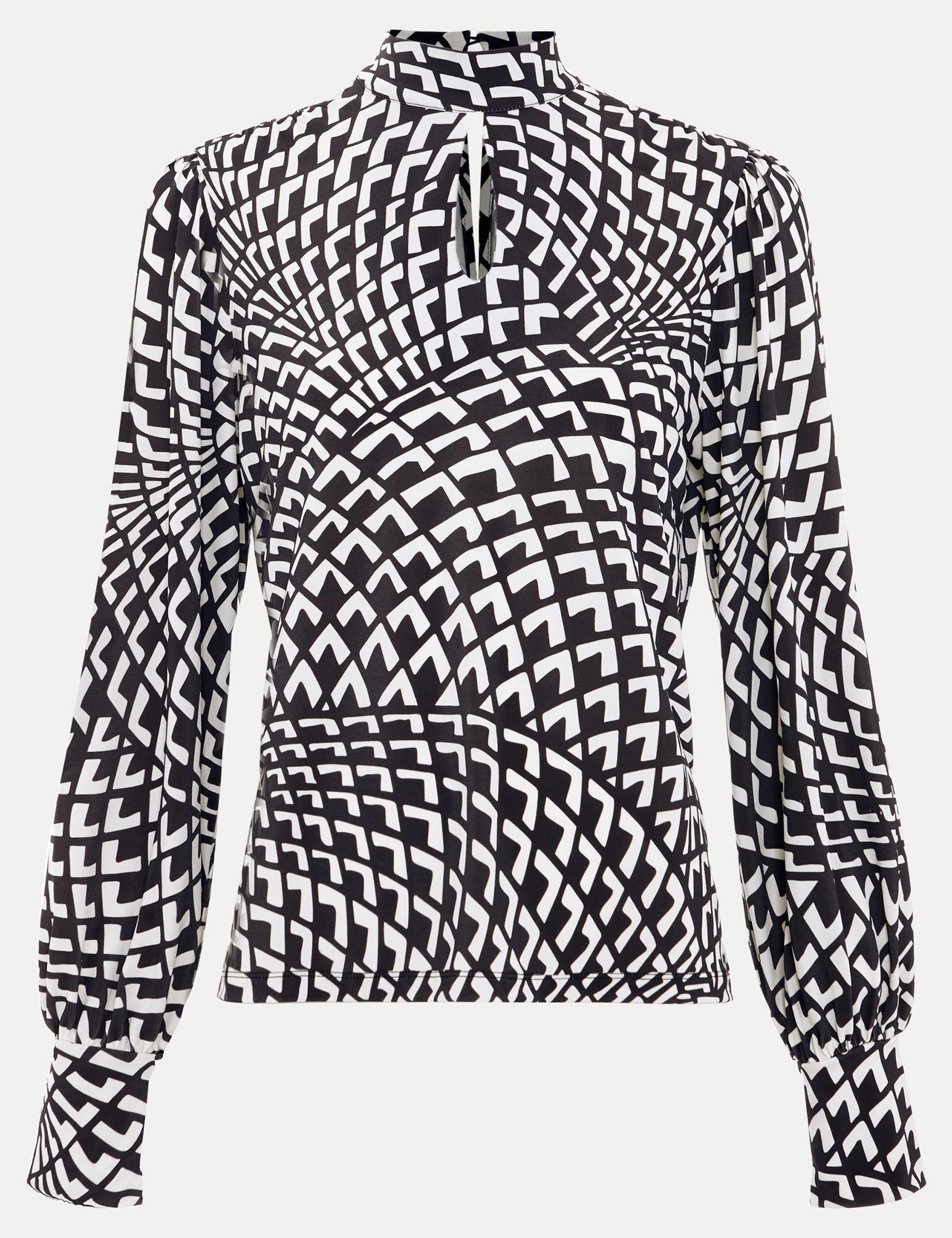 Geometric High Neck Keyhole Top 2 of 6