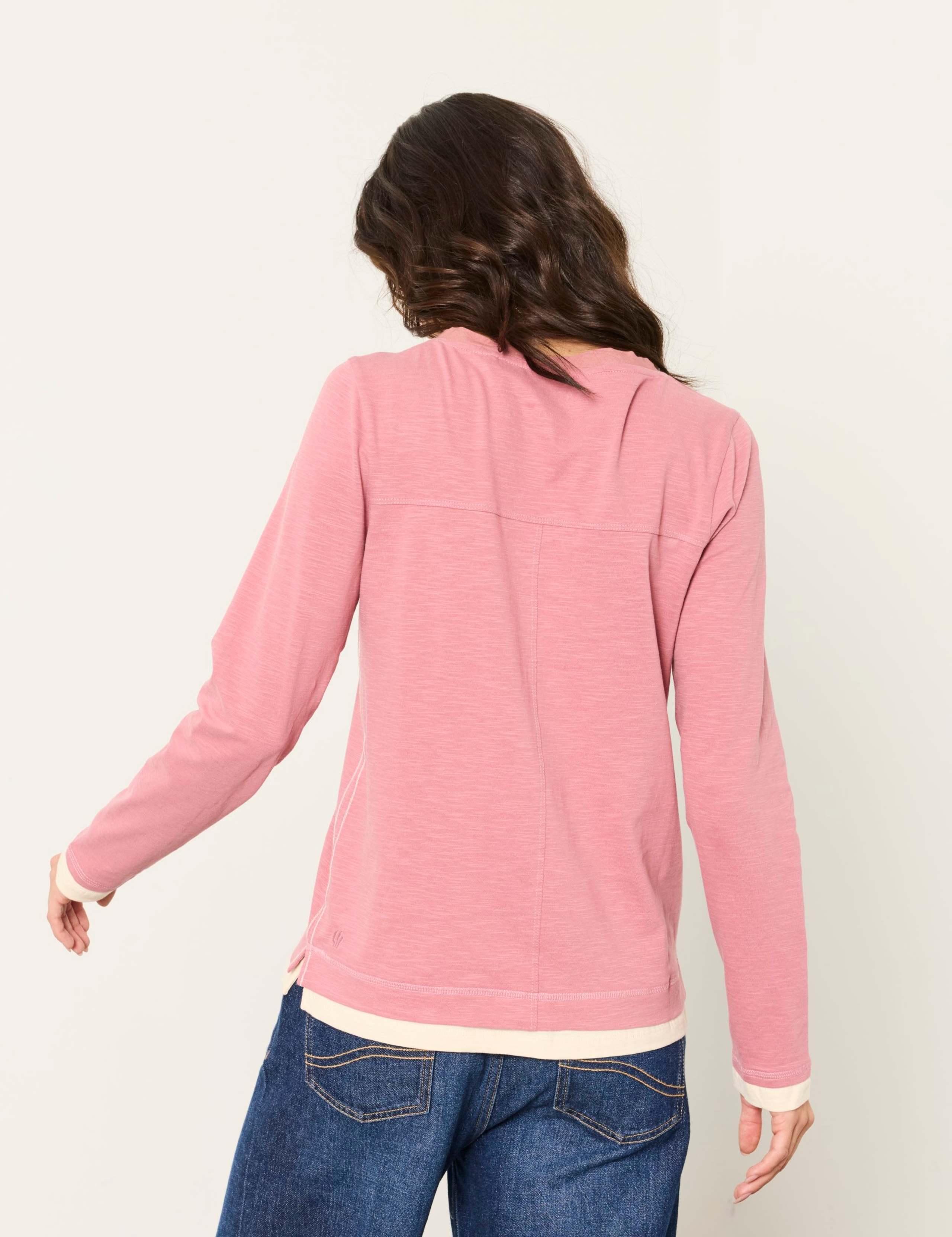 Pure Cotton V-Neck Button Detail Henley Top 3 of 6