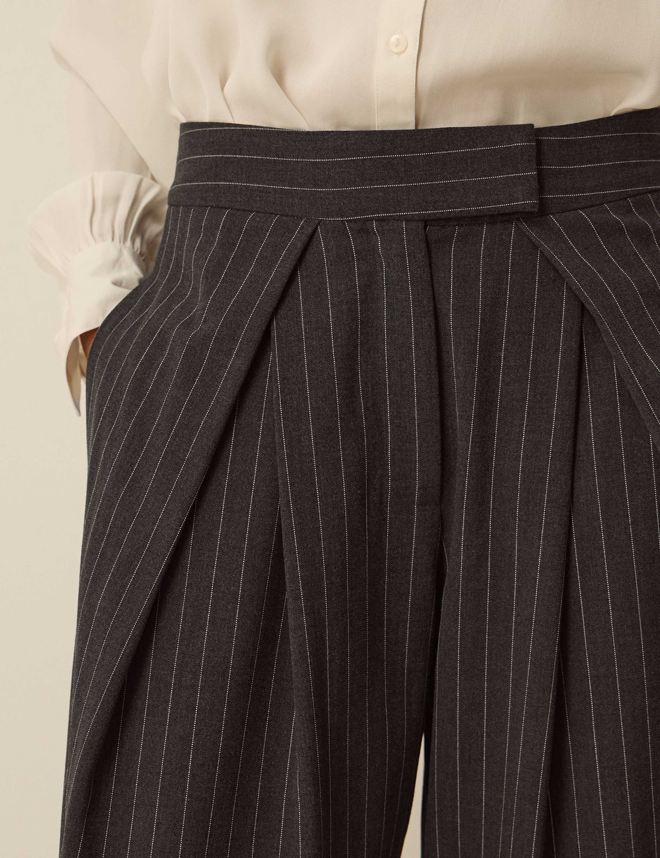 Pinstripe Wide Leg Trousers 5 of 5