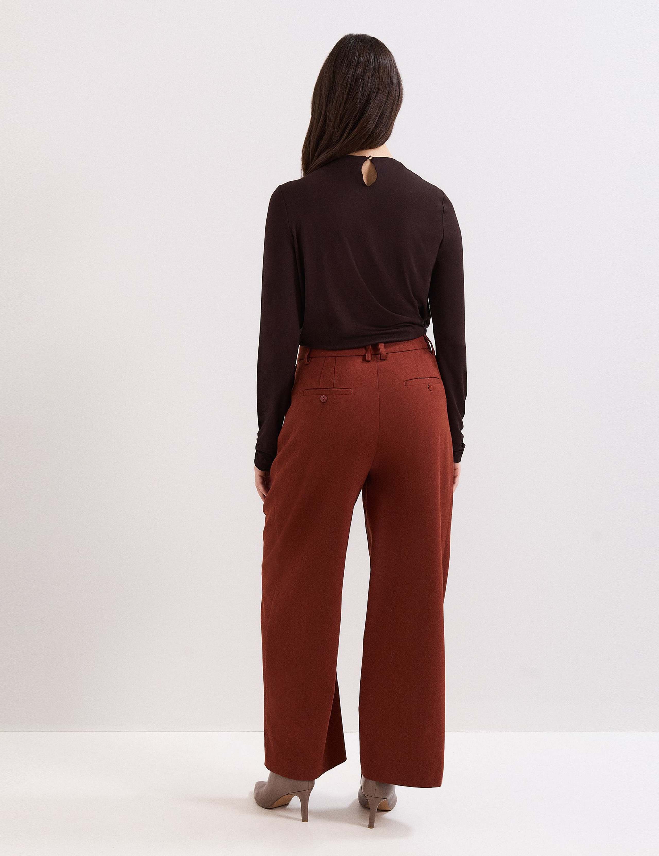 Wide Leg Trousers with Wool 4 of 8