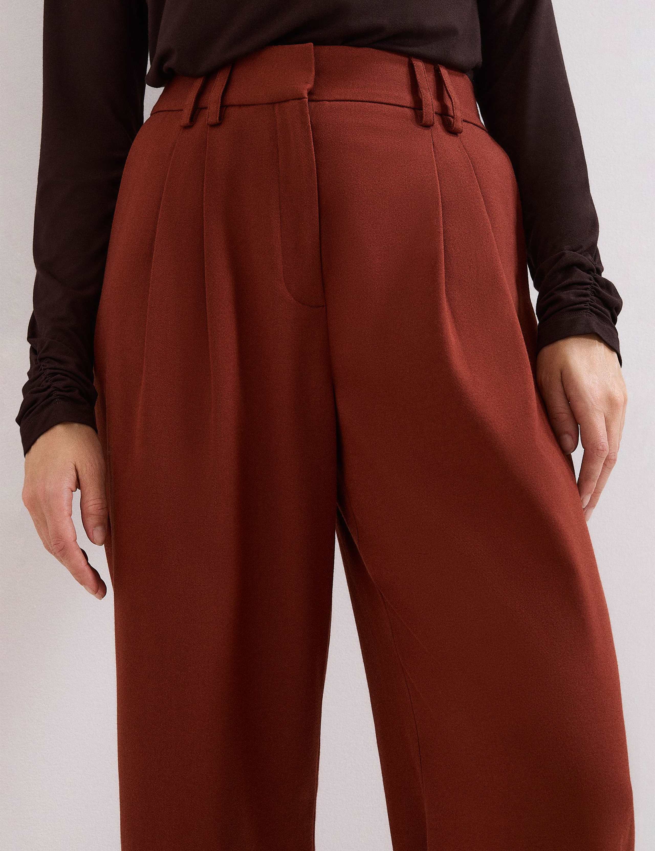 Wide Leg Trousers with Wool 6 of 8