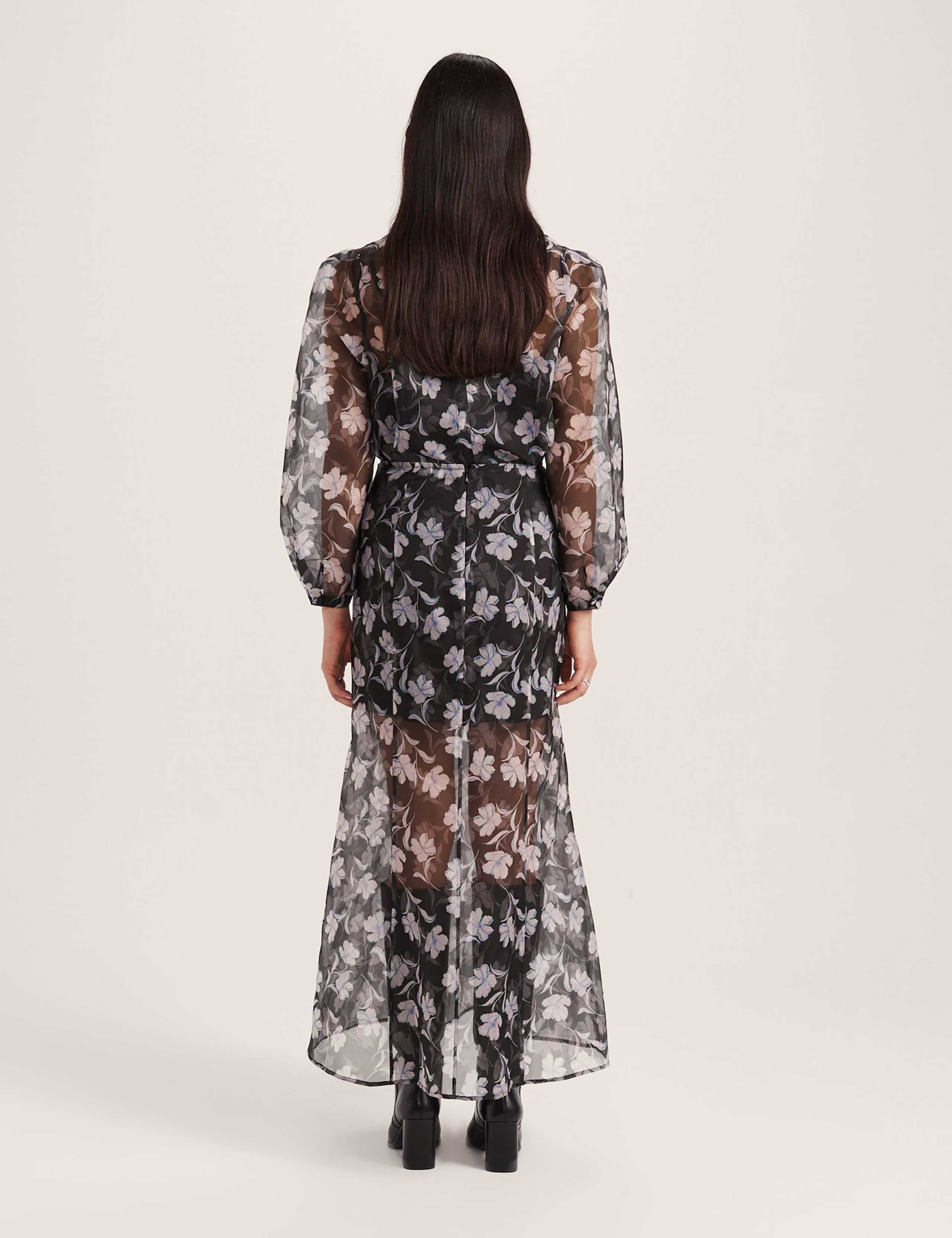 Pure Silk Floral Midaxi A-Line Skirt 7 of 7