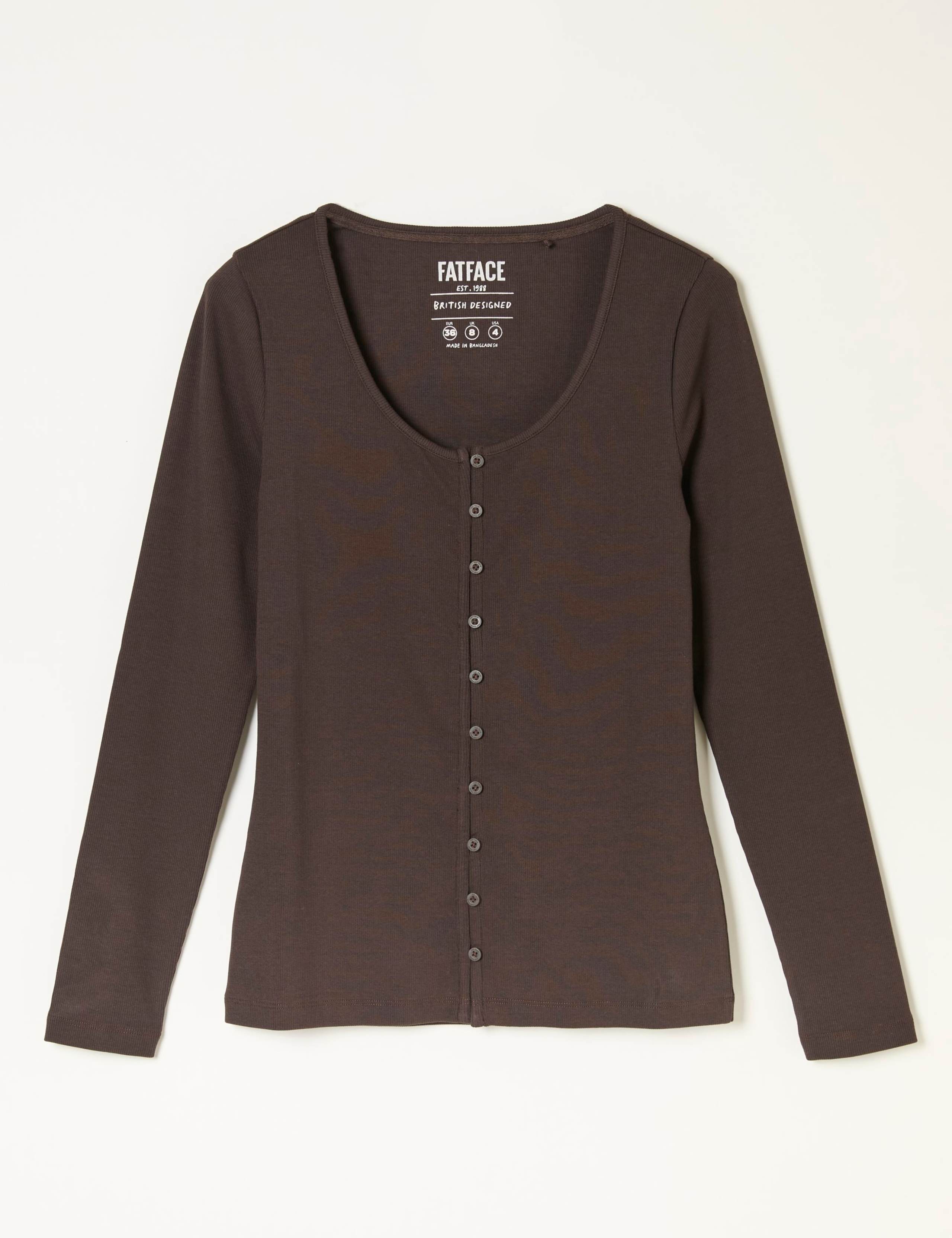 Cotton Rich Ribbed Scoop Neck Top 2 of 6