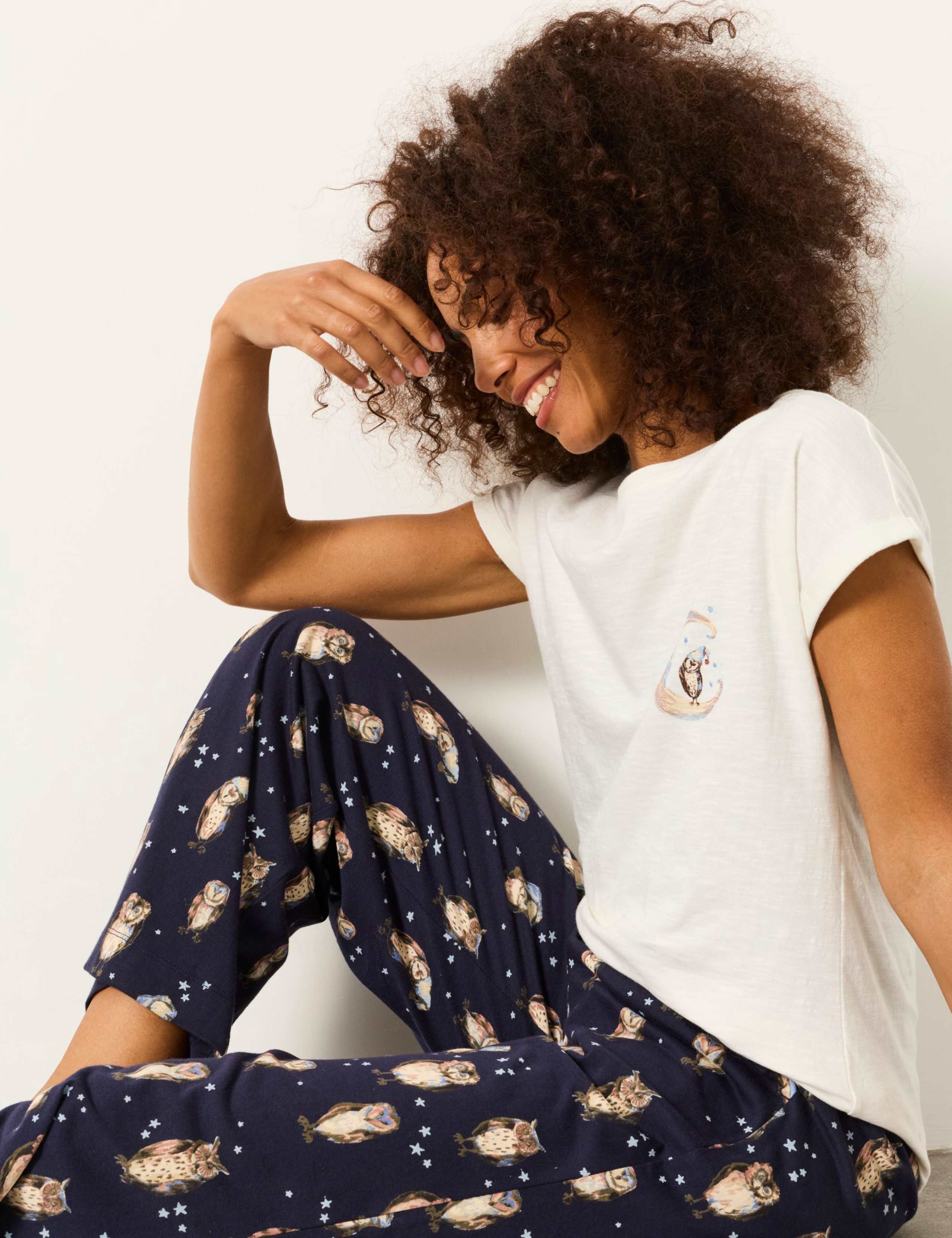 Cotton Rich Owl Print Pyjama Bottoms 5 of 7