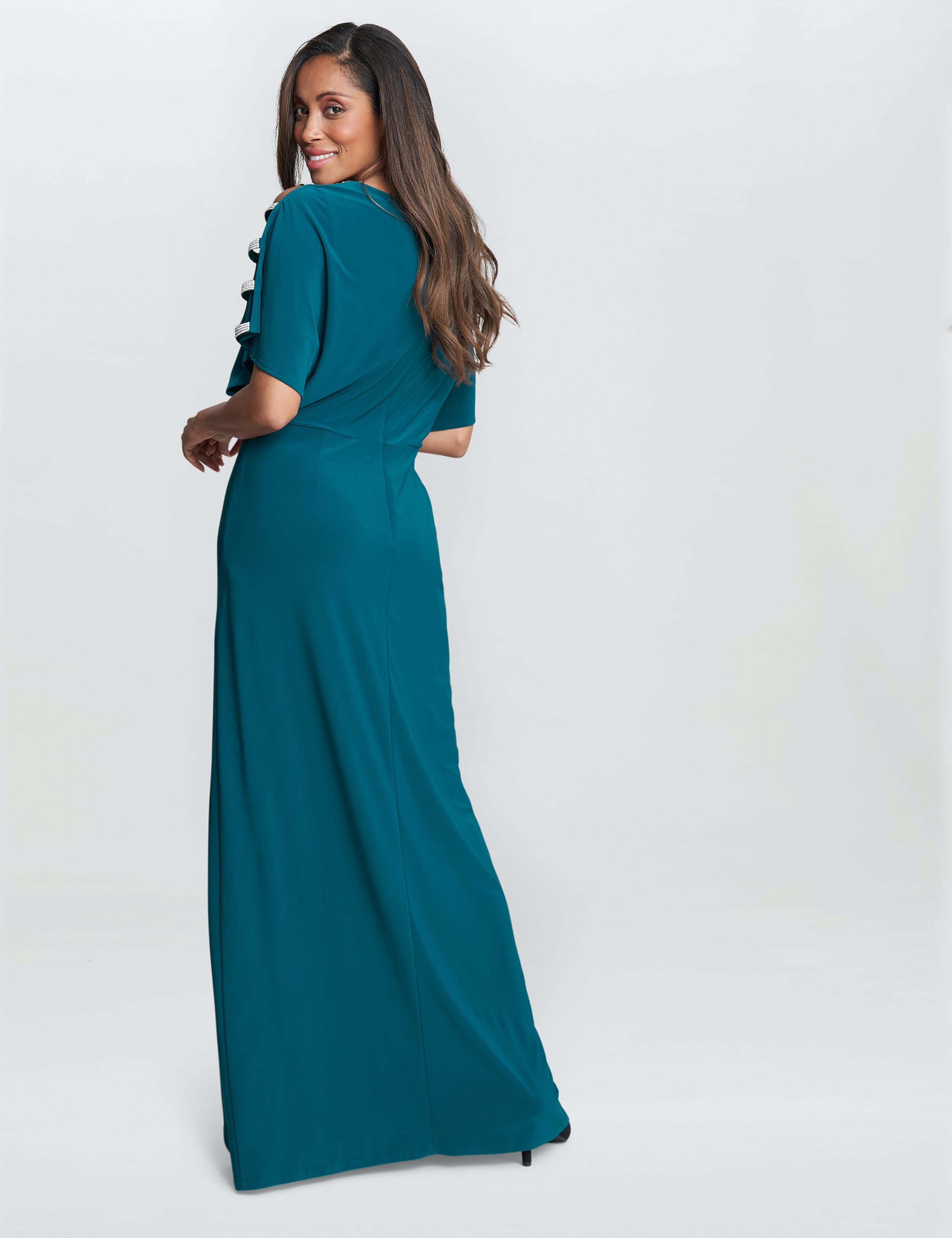 Jersey V-Neck Twist Front Maxi Wrap Dress 5 of 5