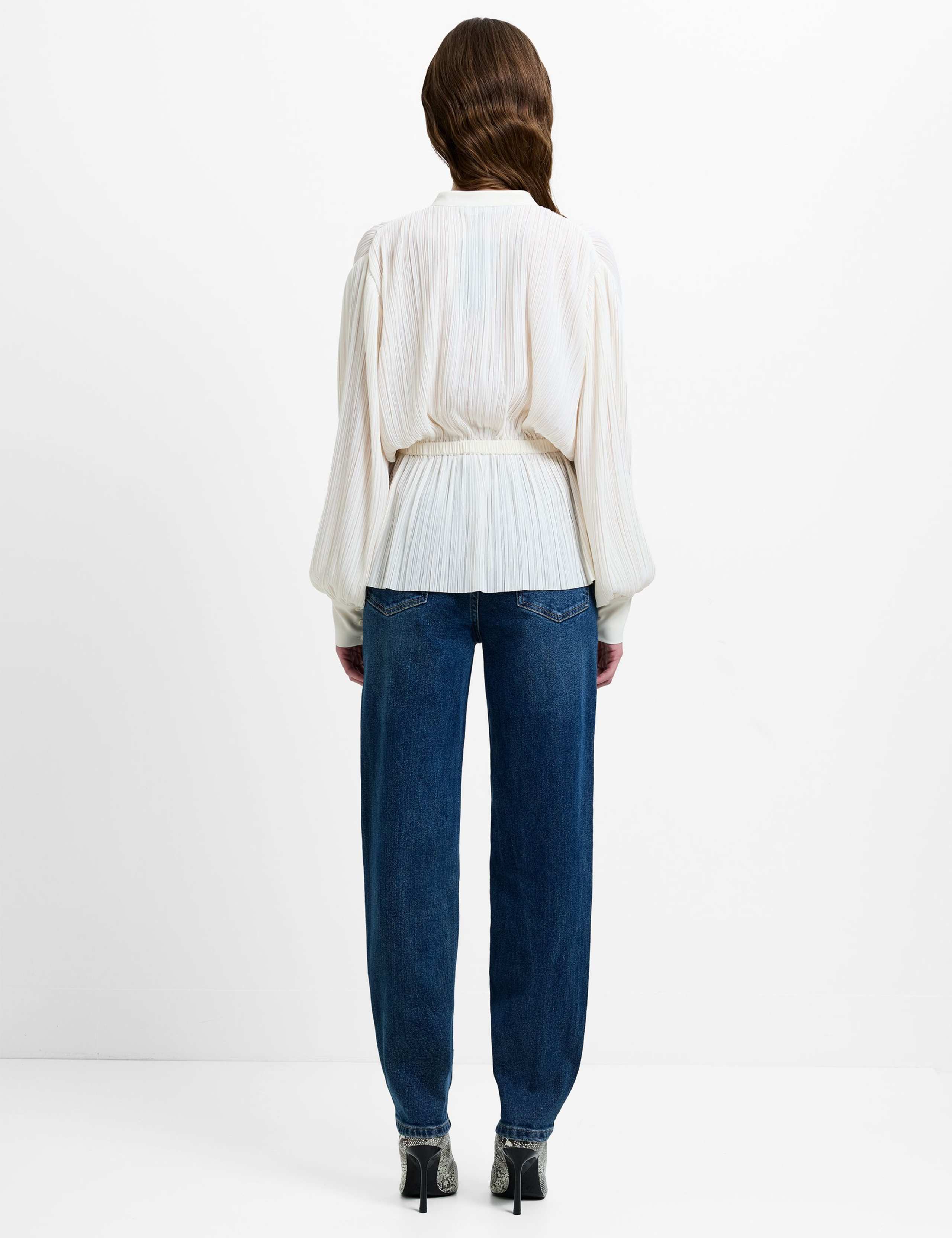 Plisse Waisted Military Blouse 4 of 6