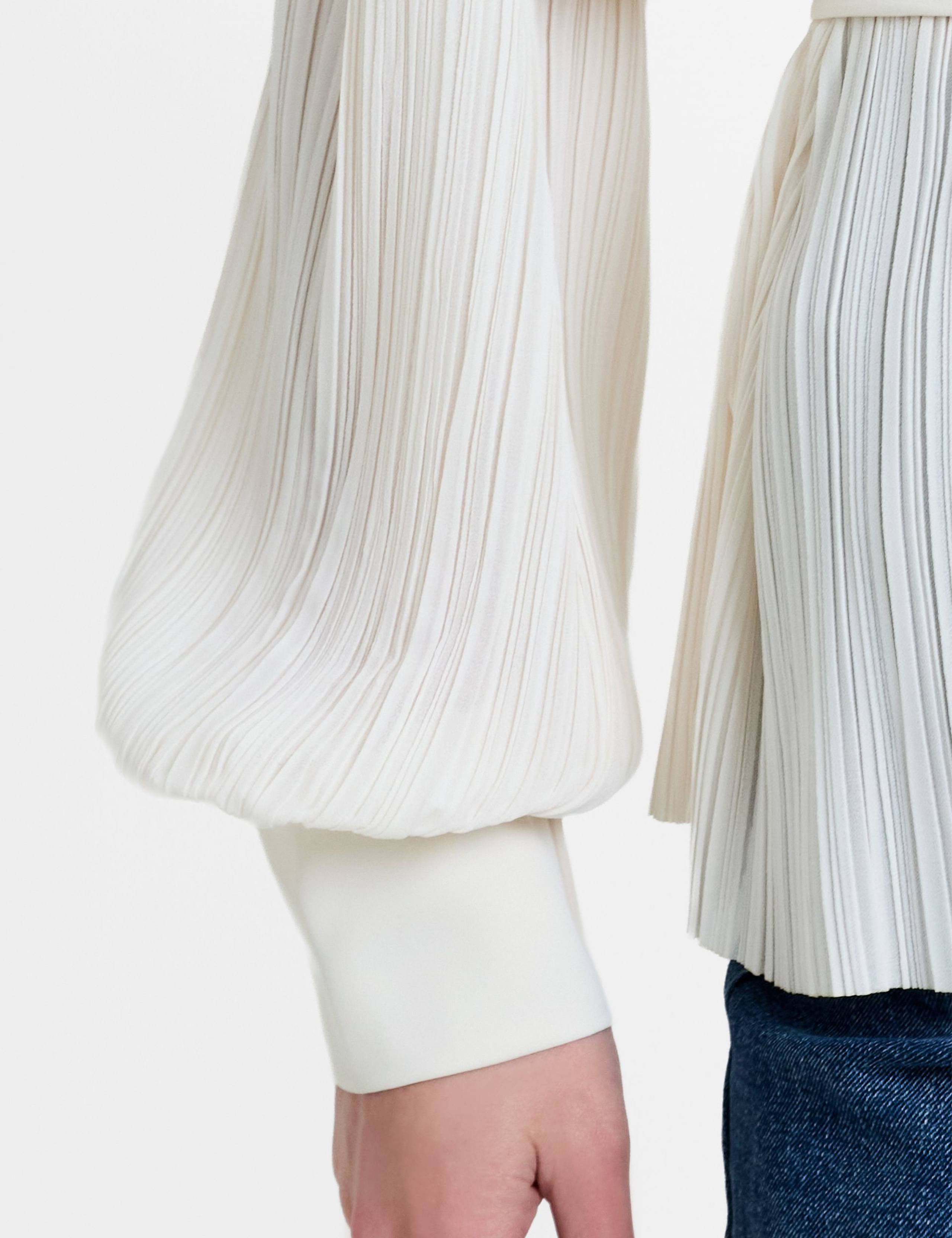 Plisse Waisted Military Blouse 5 of 6