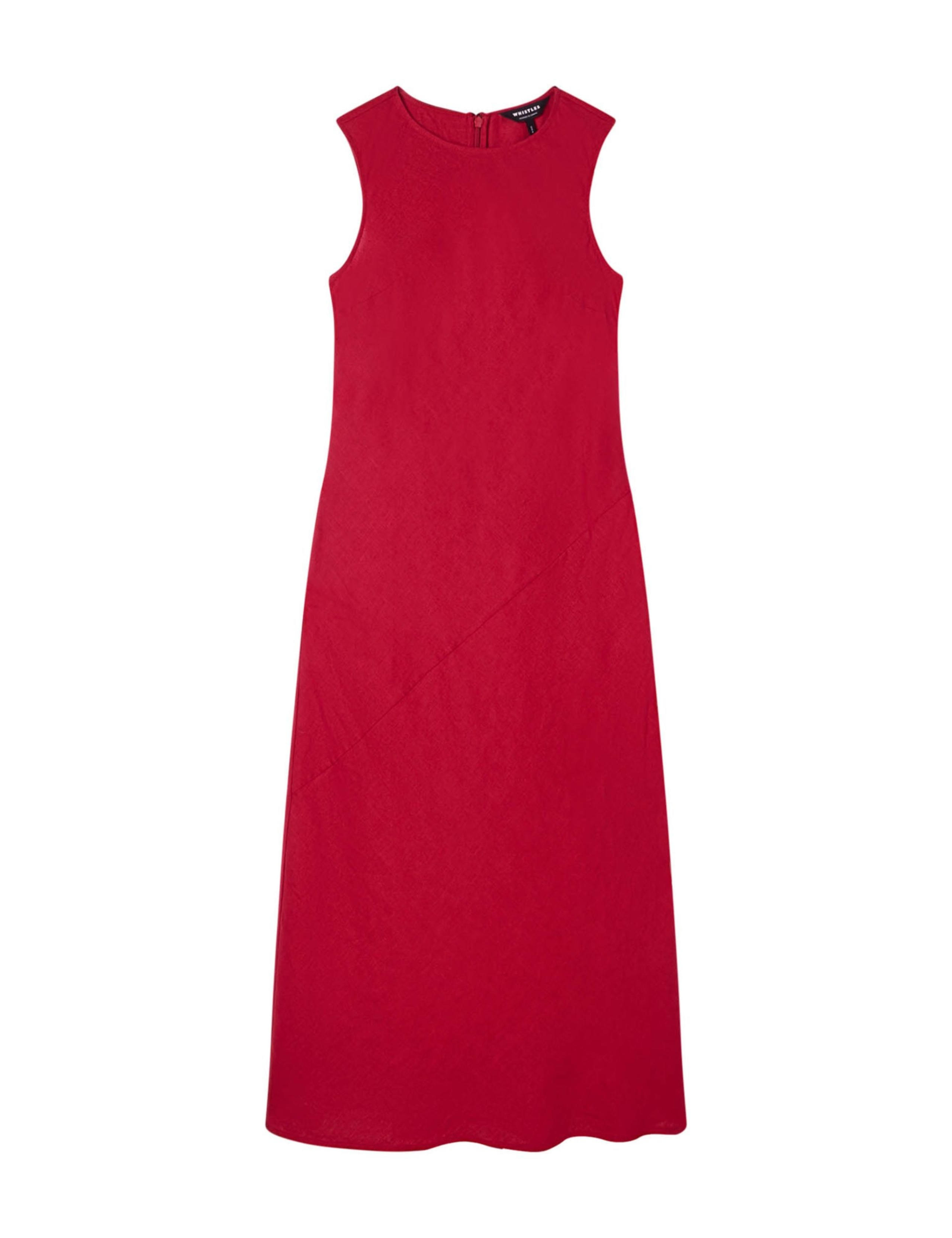 Pure Linen Midi Column Dress 2 of 5