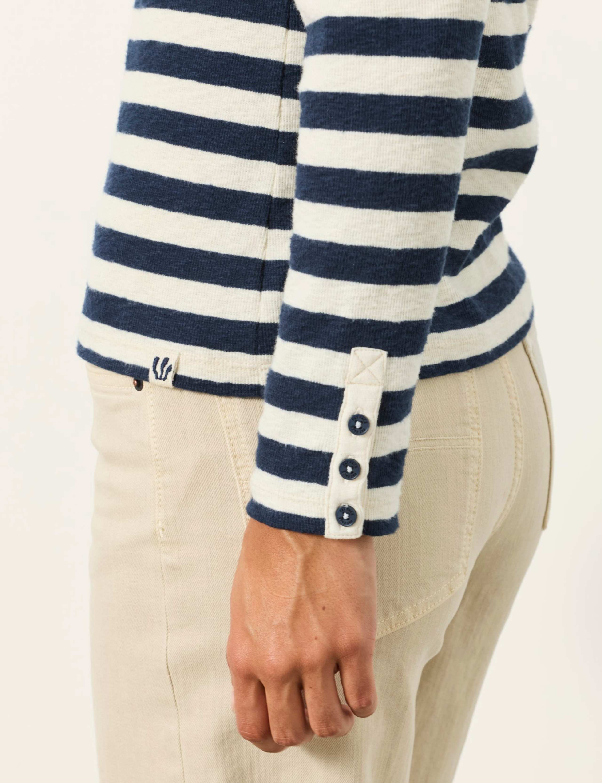 Cotton Rich Striped Slim Fit Top 6 of 6