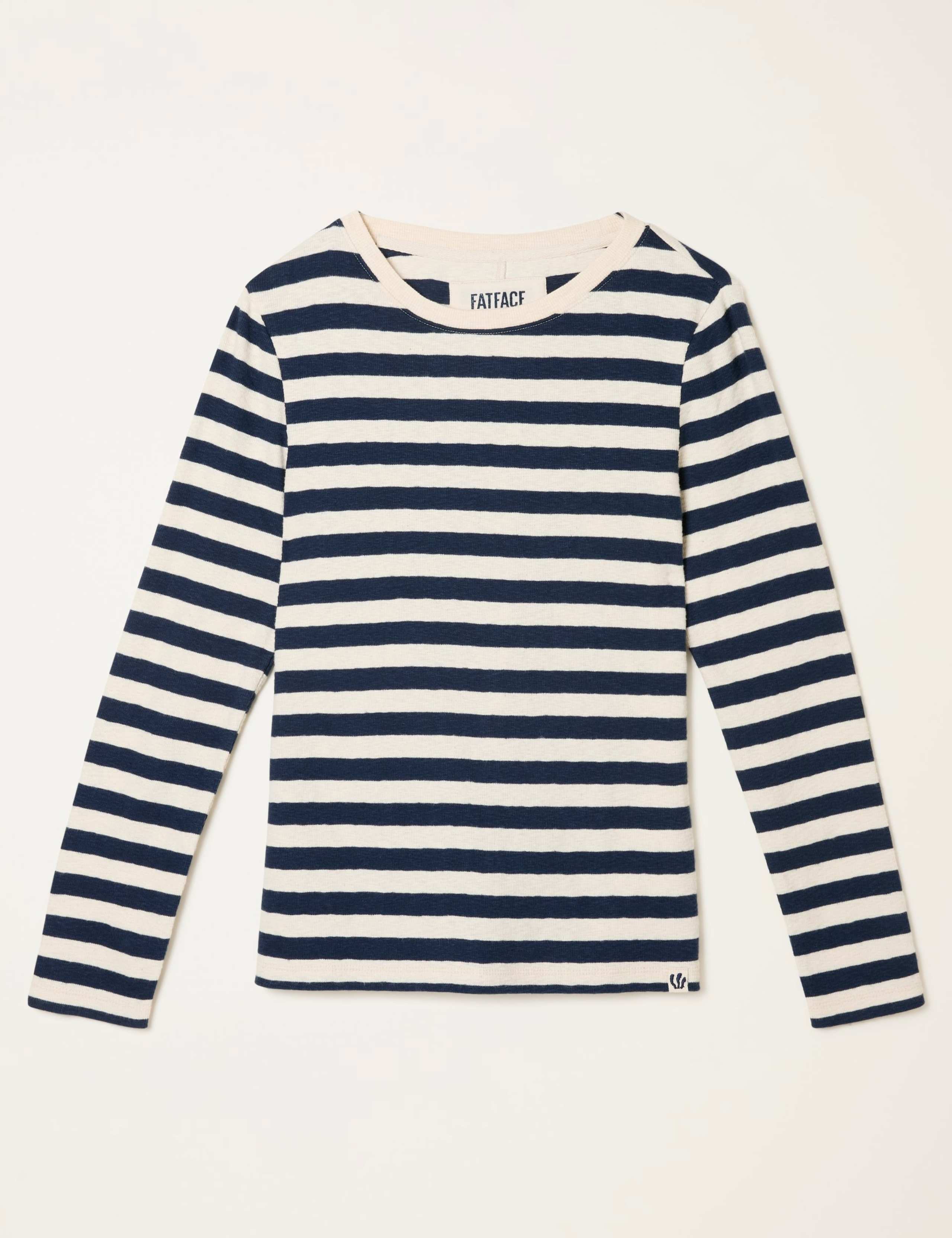 Cotton Rich Striped Slim Fit Top 2 of 6