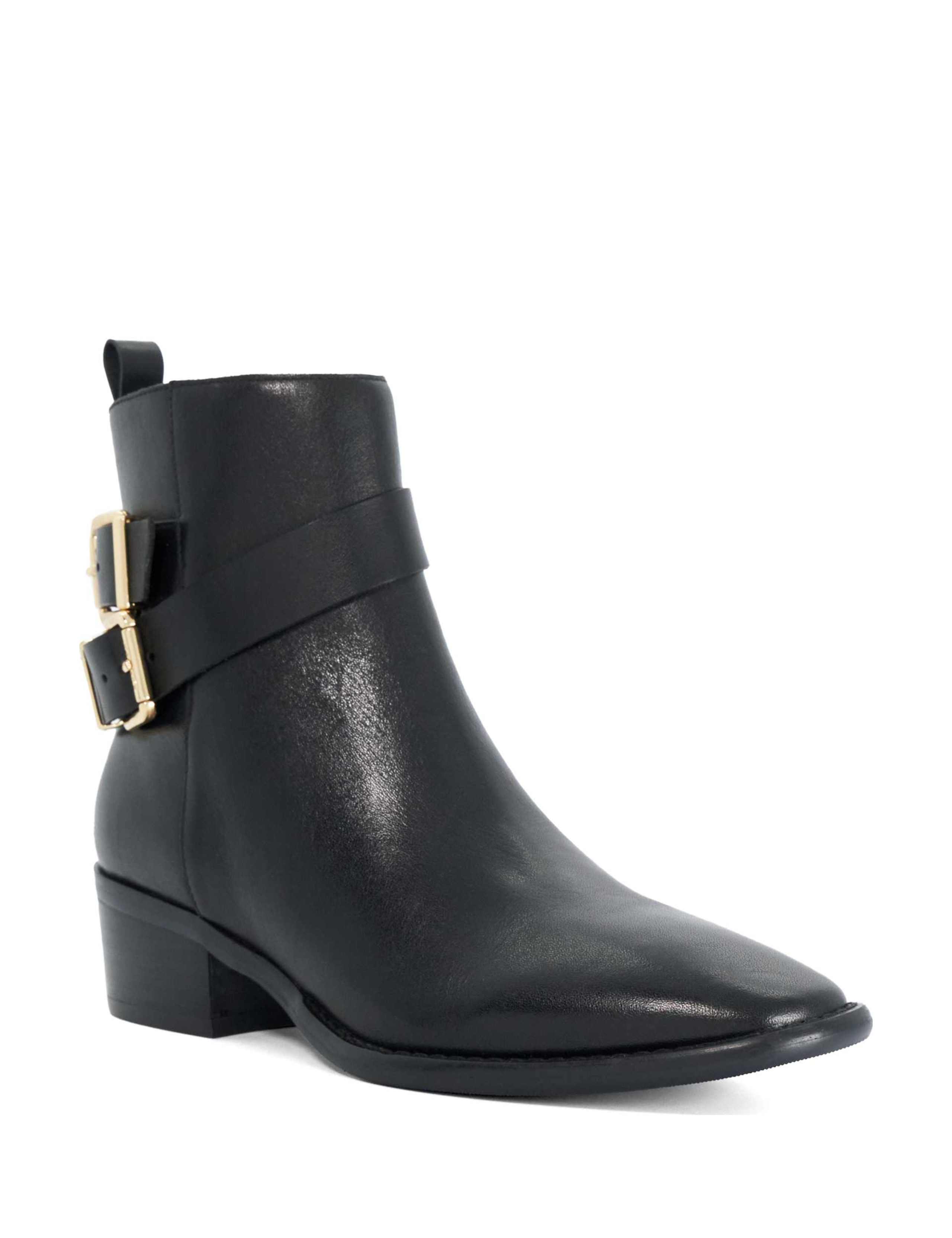 Leather Buckle Block Heel Ankle Boots 4 of 5