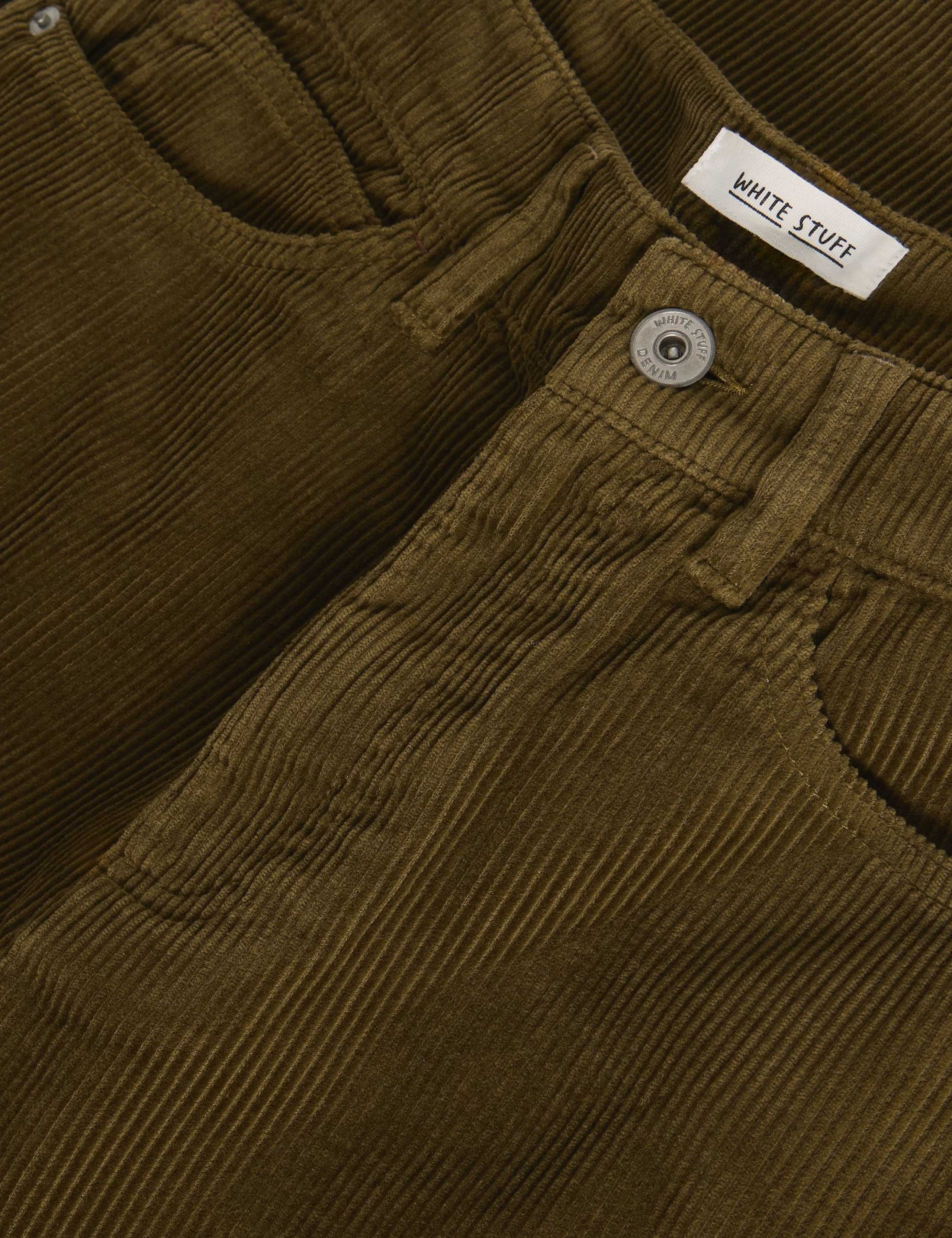 Cotton Rich Cord Textured Wide Leg Trousers 6 of 6