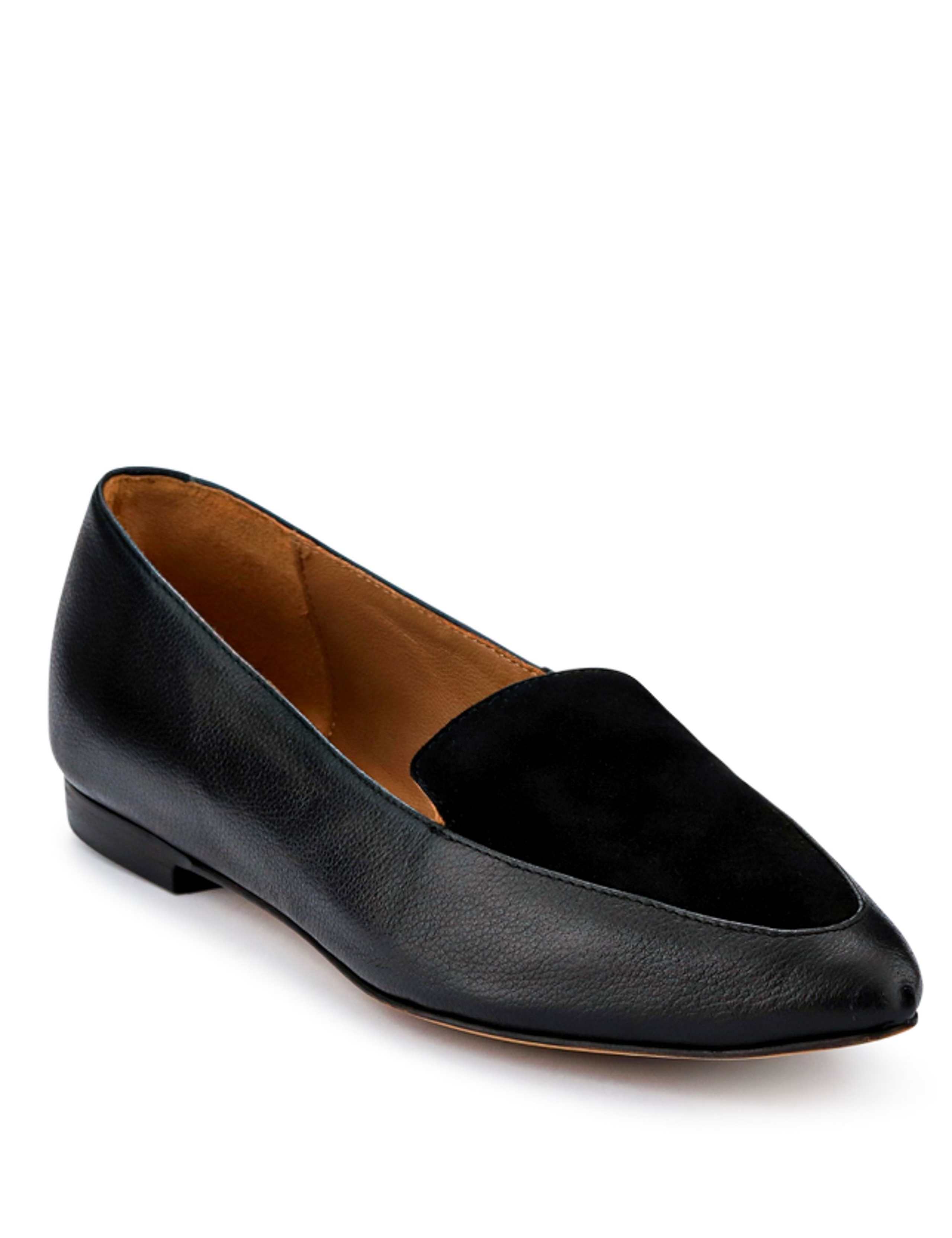 Leather Slip On Flat Pointed Pumps 3 of 6