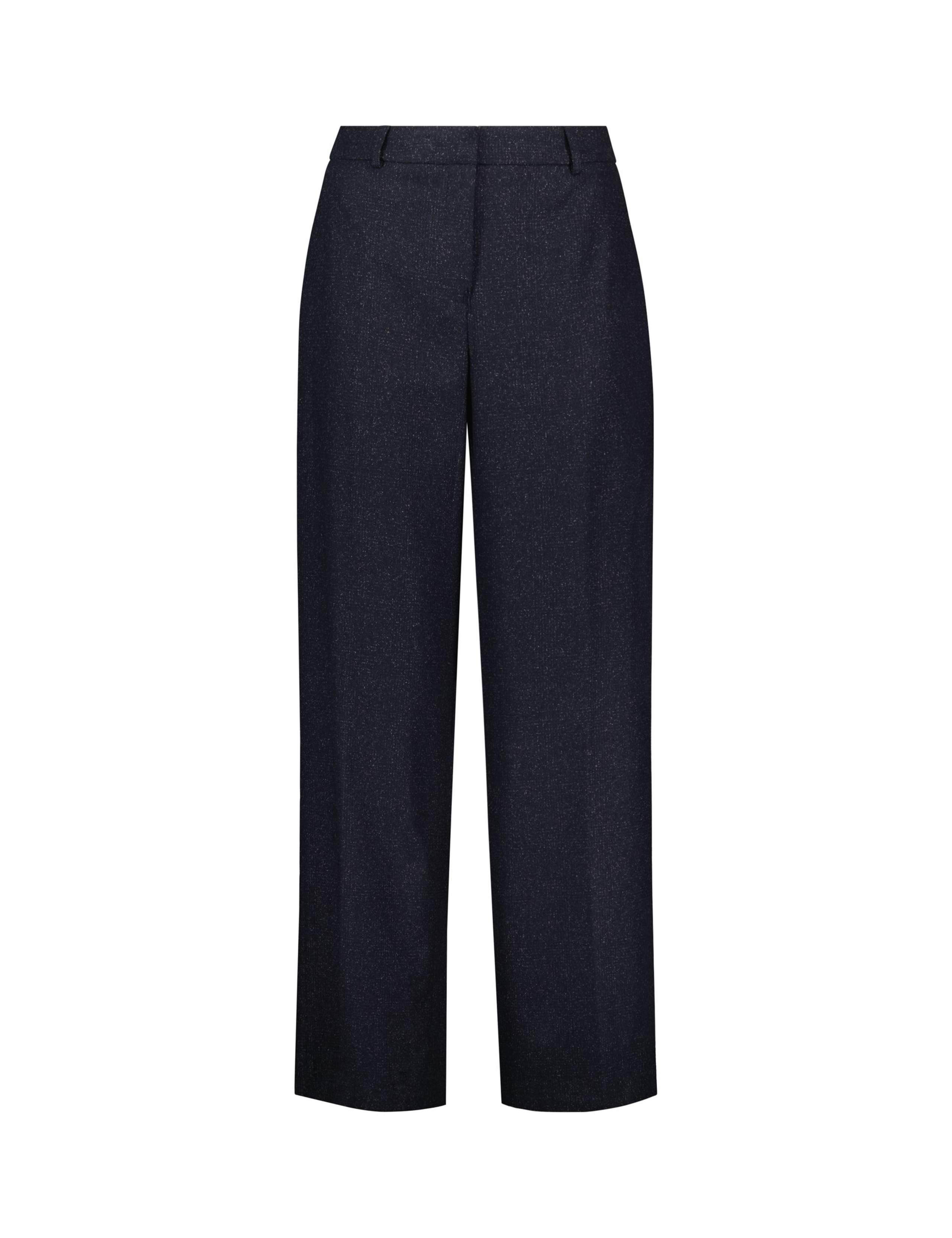 Wool Blend Checked Wide Leg Trousers 2 of 6